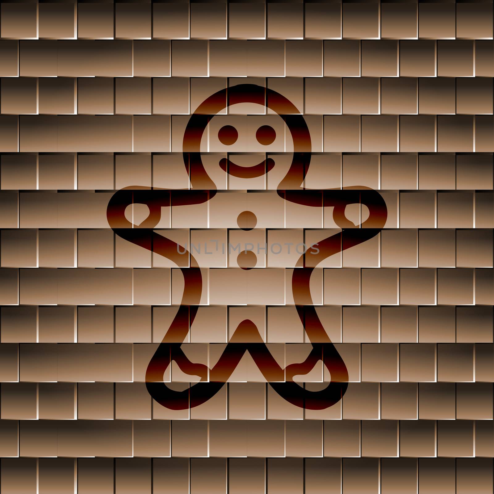 Gingerbread cookies icon Flat with abstract background.