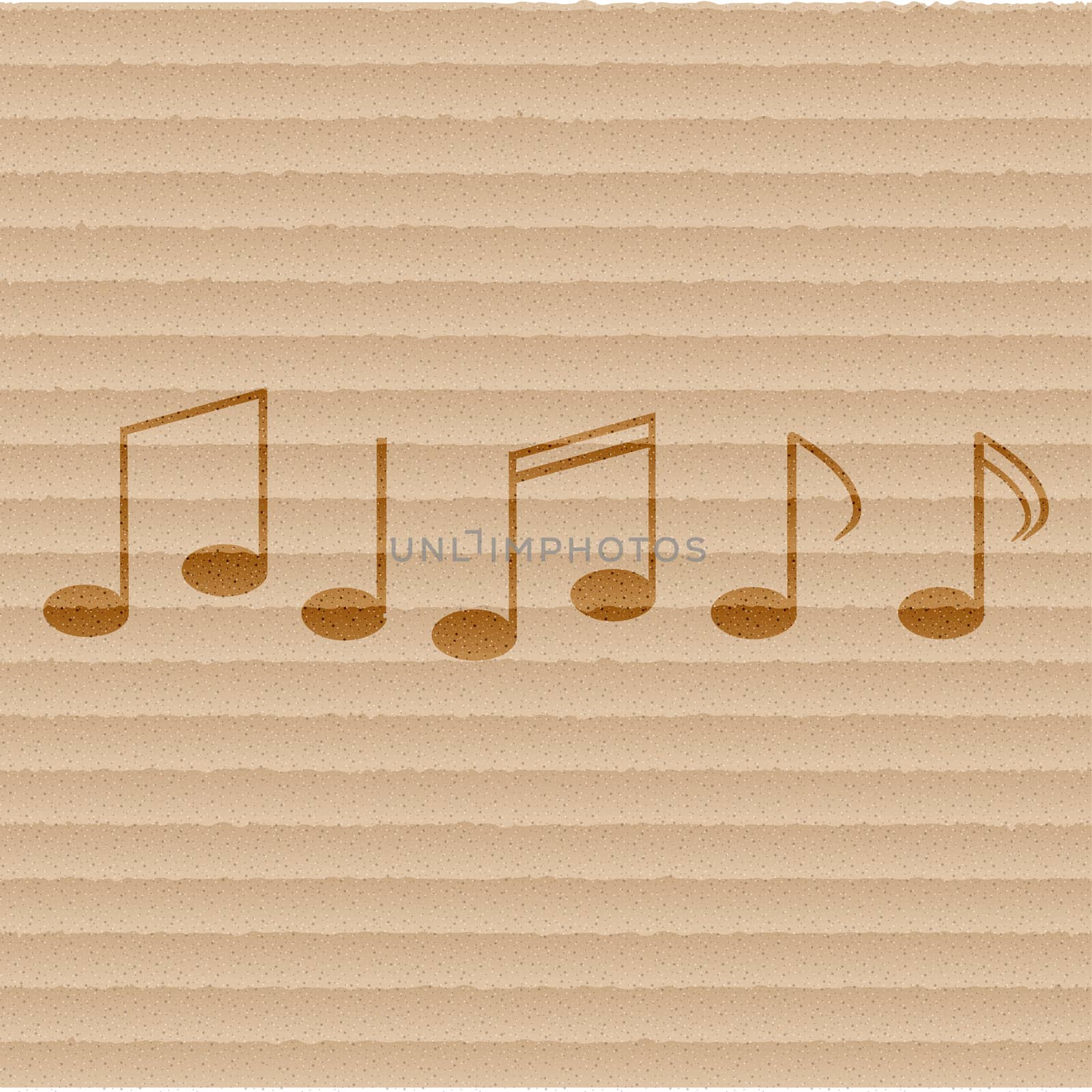 Music notes on staves with abstract background.