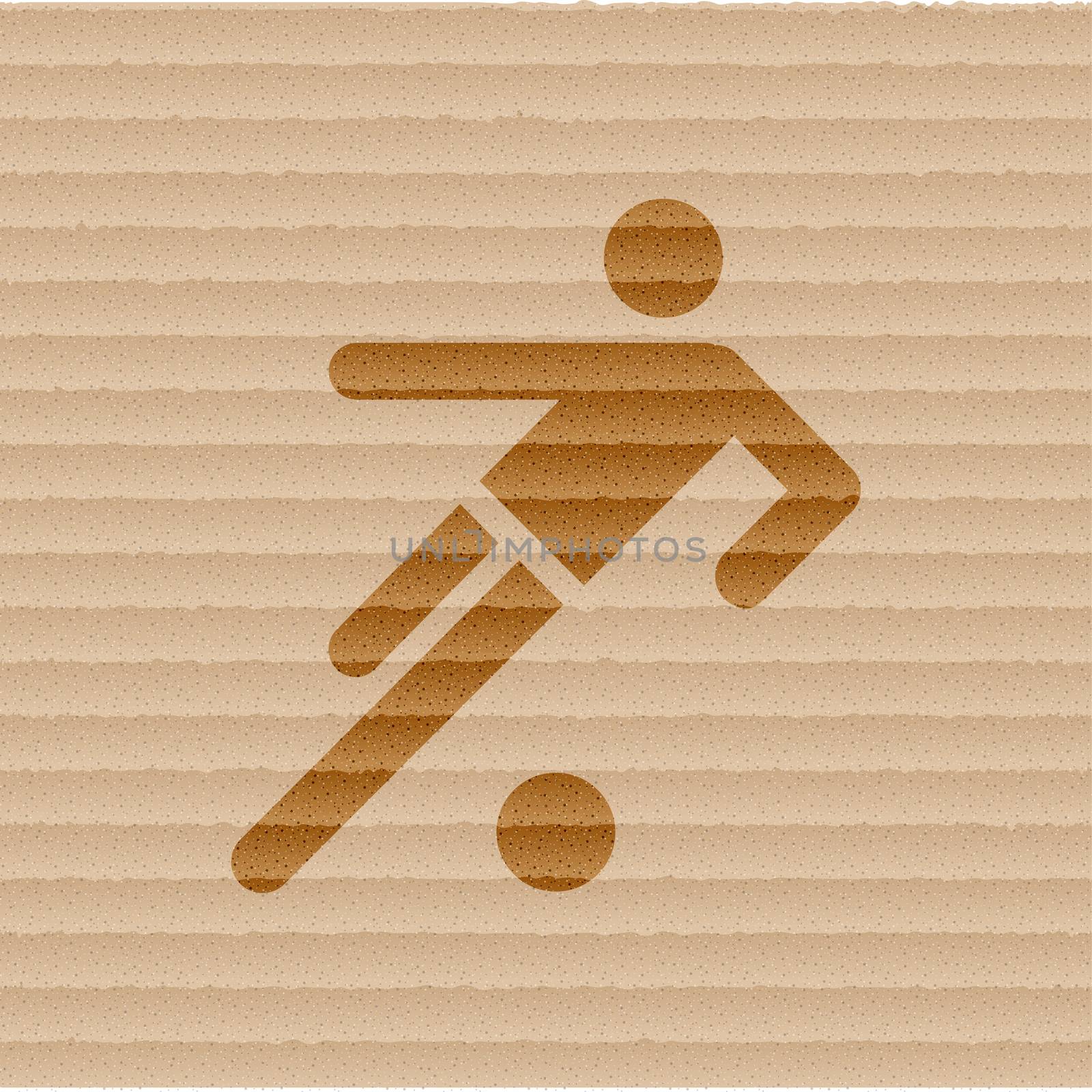 Soccer players icon. Football. Flat with abstract background.