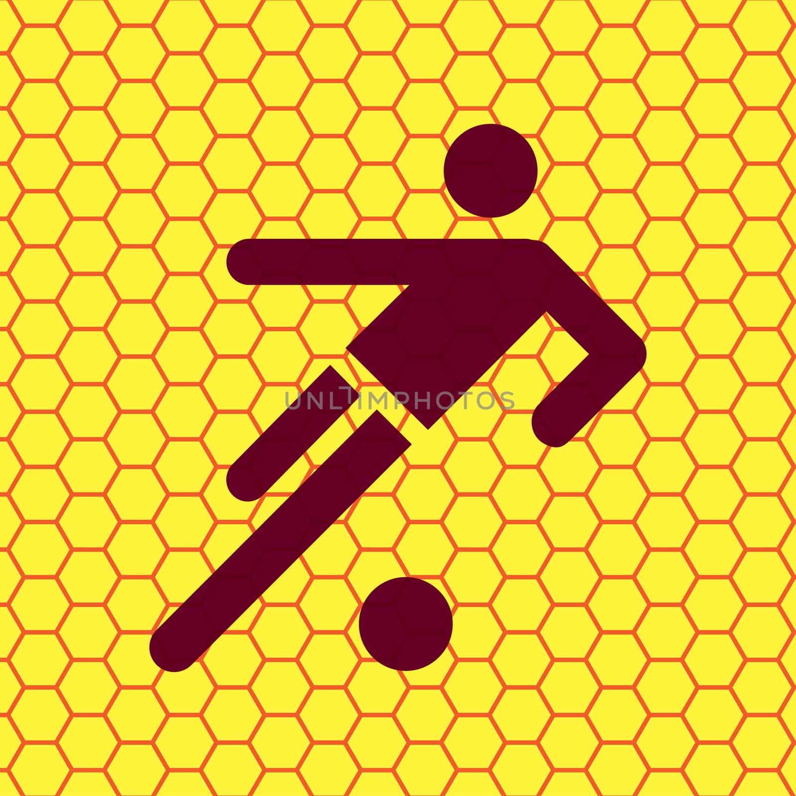 Soccer players icon. Football. Flat with abstract background by serhii_lohvyniuk