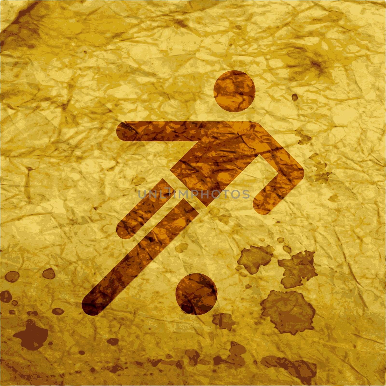 Soccer players icon. Football. Flat with abstract background by serhii_lohvyniuk