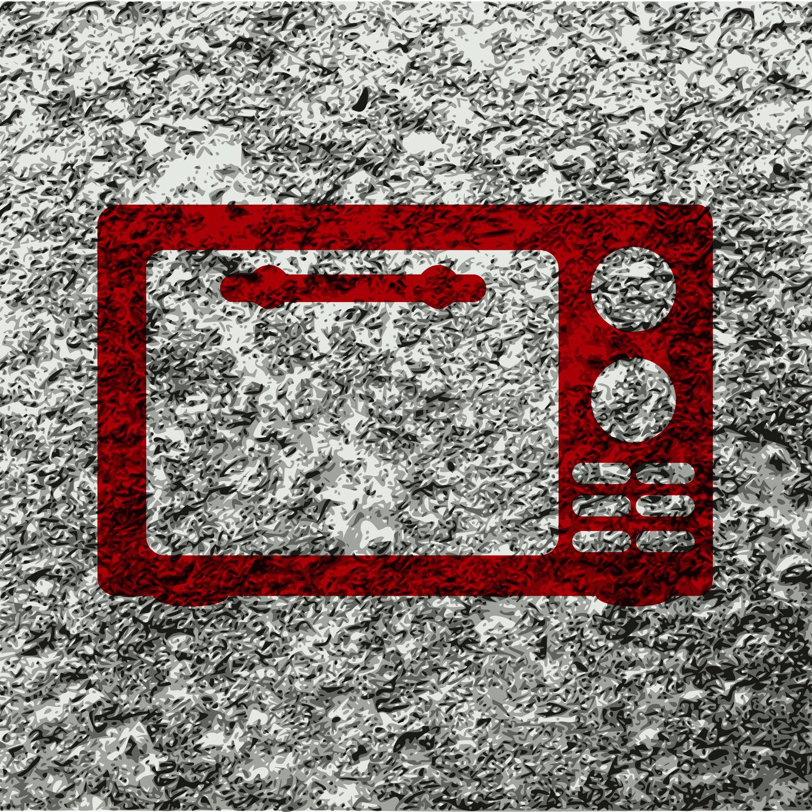 microwave icon. kitchen equipment Flat with abstract background by serhii_lohvyniuk