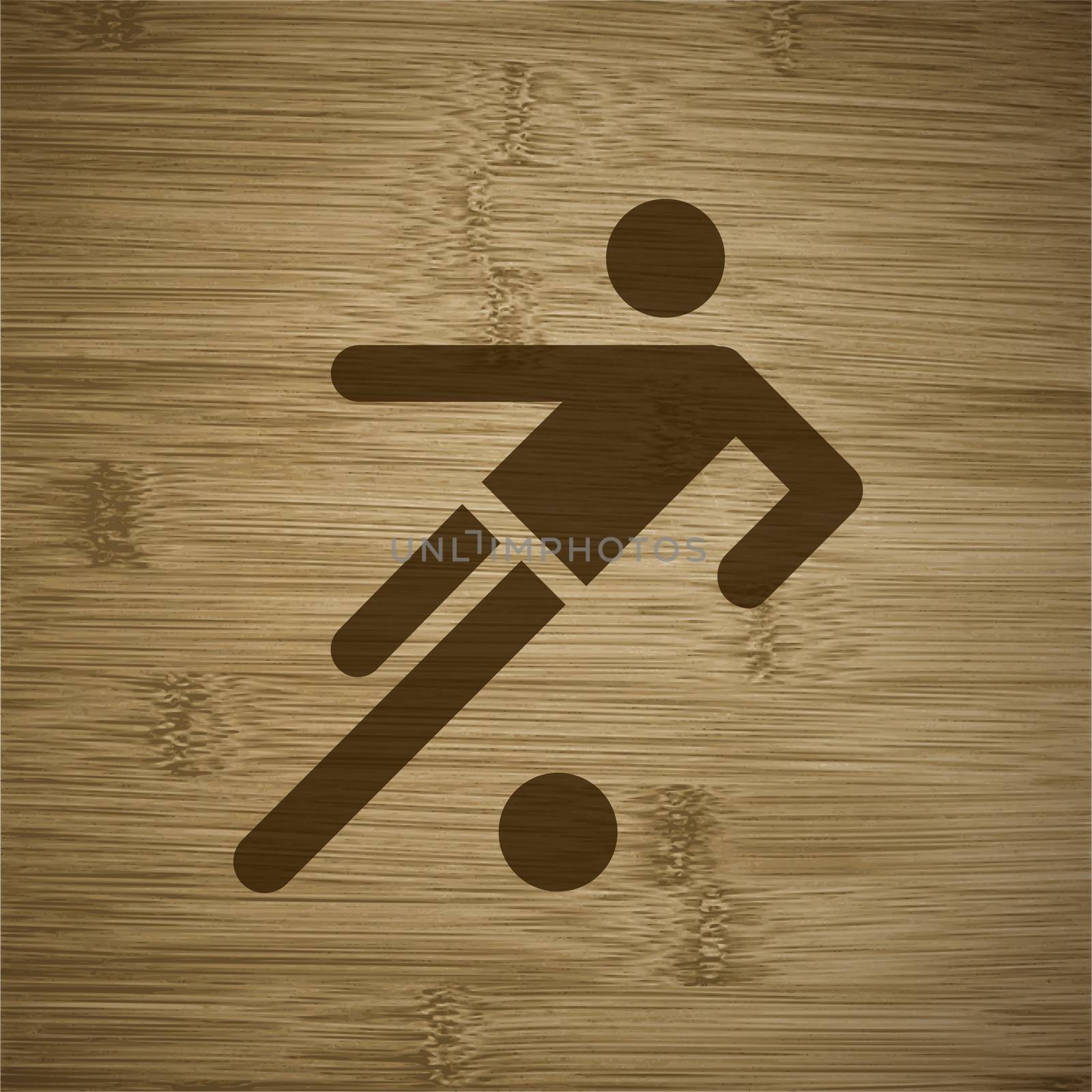 Soccer players icon. Football. Flat with abstract background by serhii_lohvyniuk