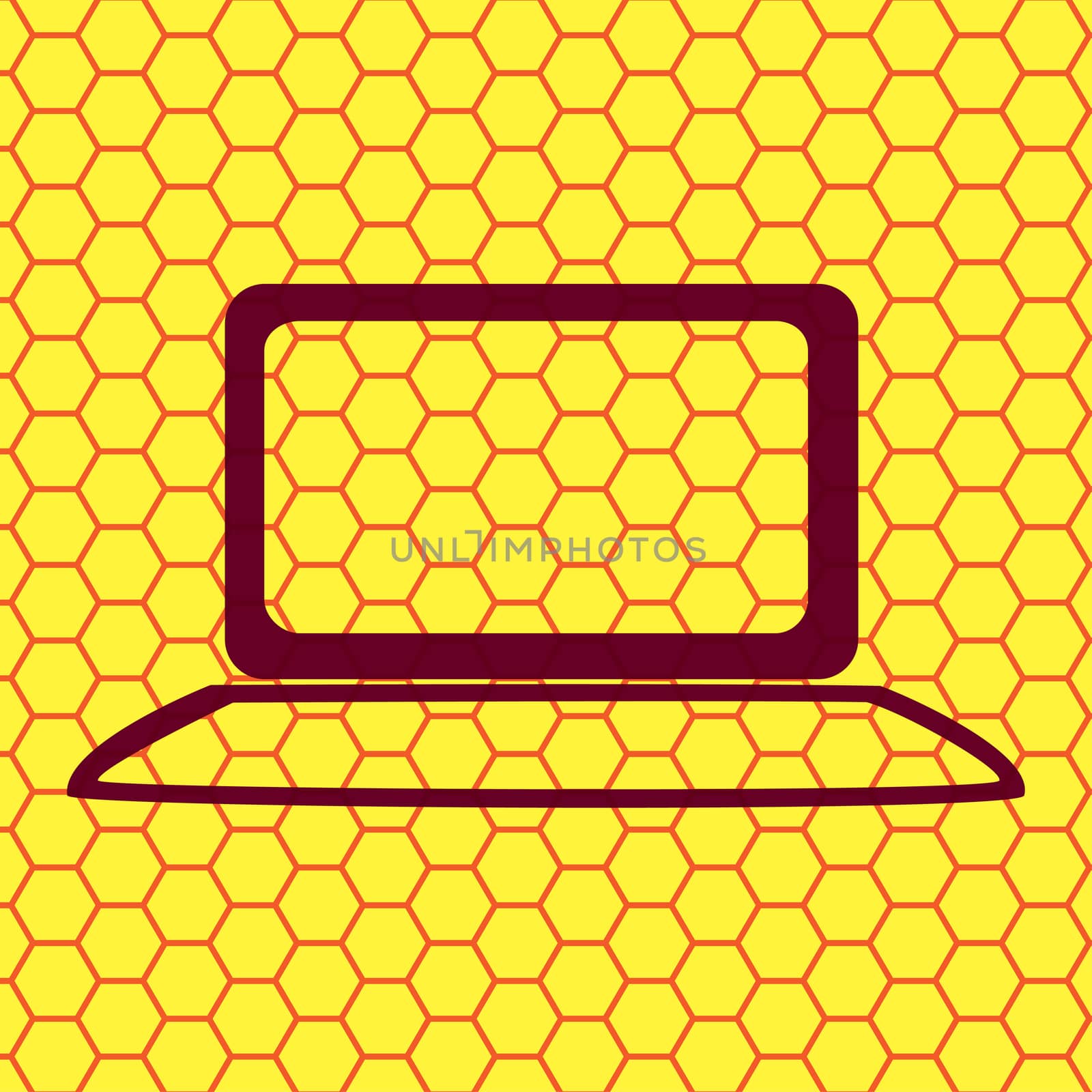 Notebook , Laptop Icon Flat with abstract background by serhii_lohvyniuk