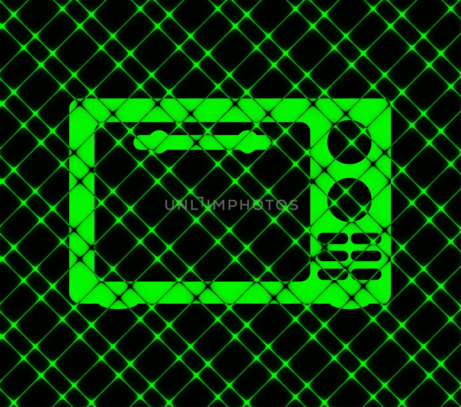 microwave icon. kitchen equipment Flat with abstract background.