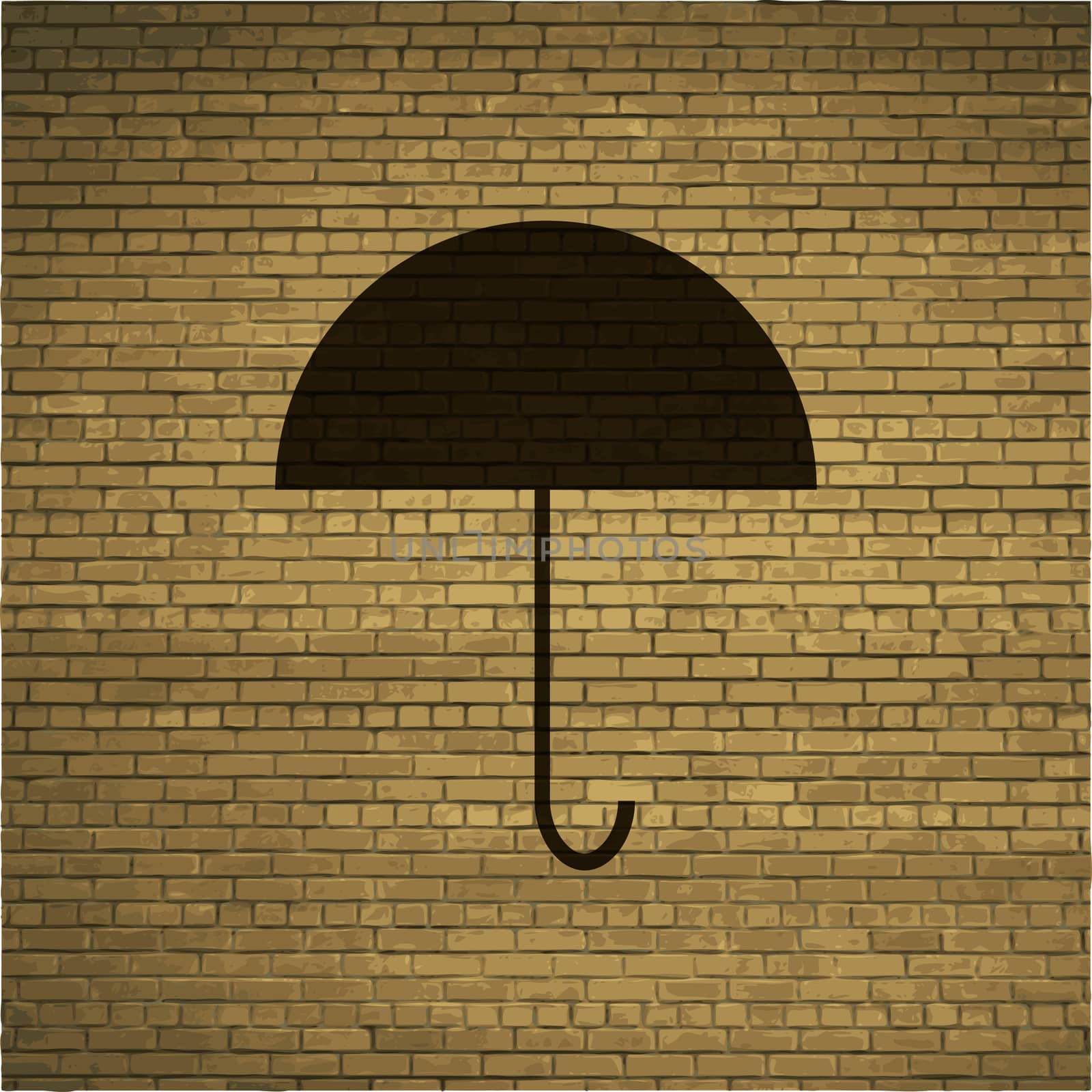 Umbrella icon Flat with abstract background by serhii_lohvyniuk