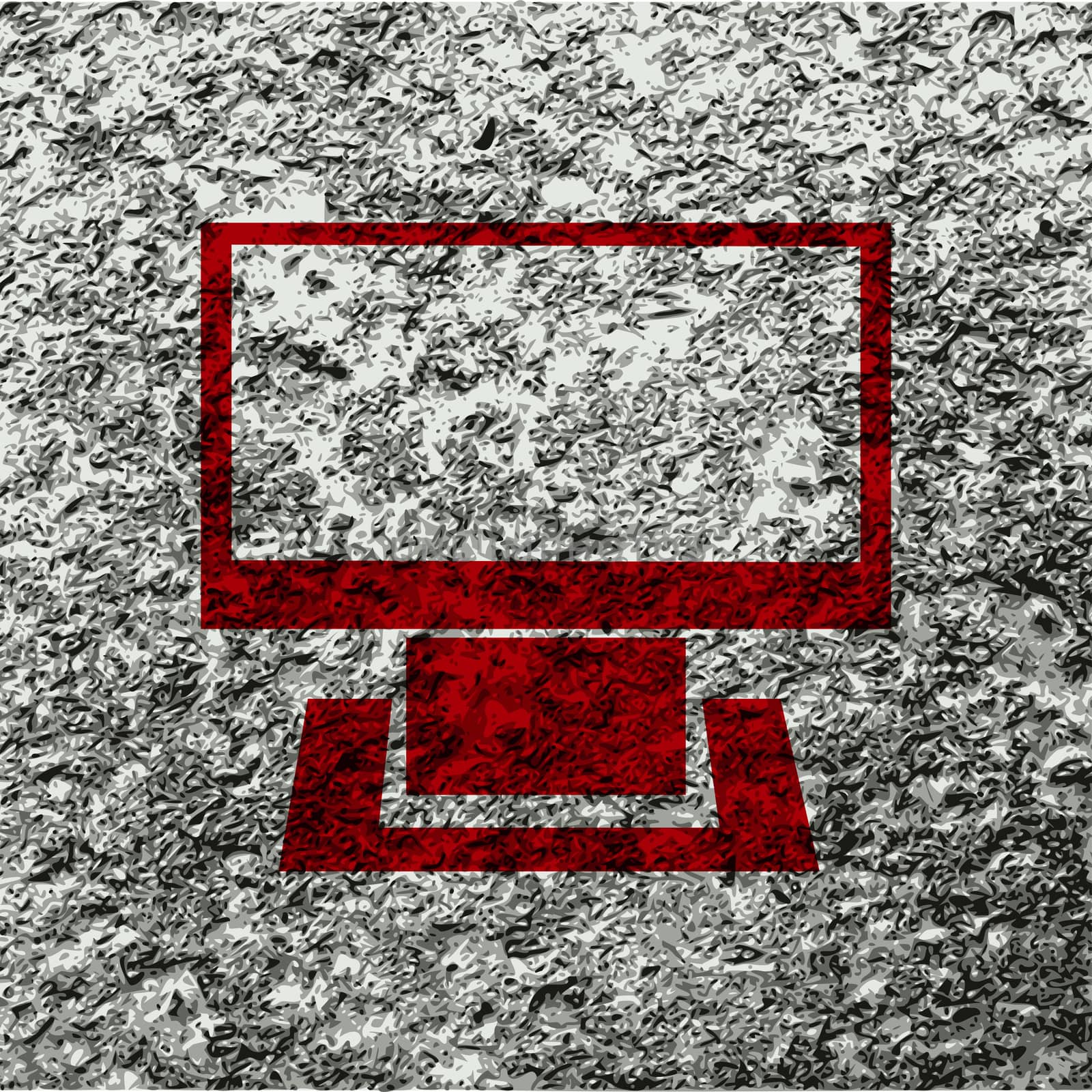Computer icon Flat with abstract background by serhii_lohvyniuk