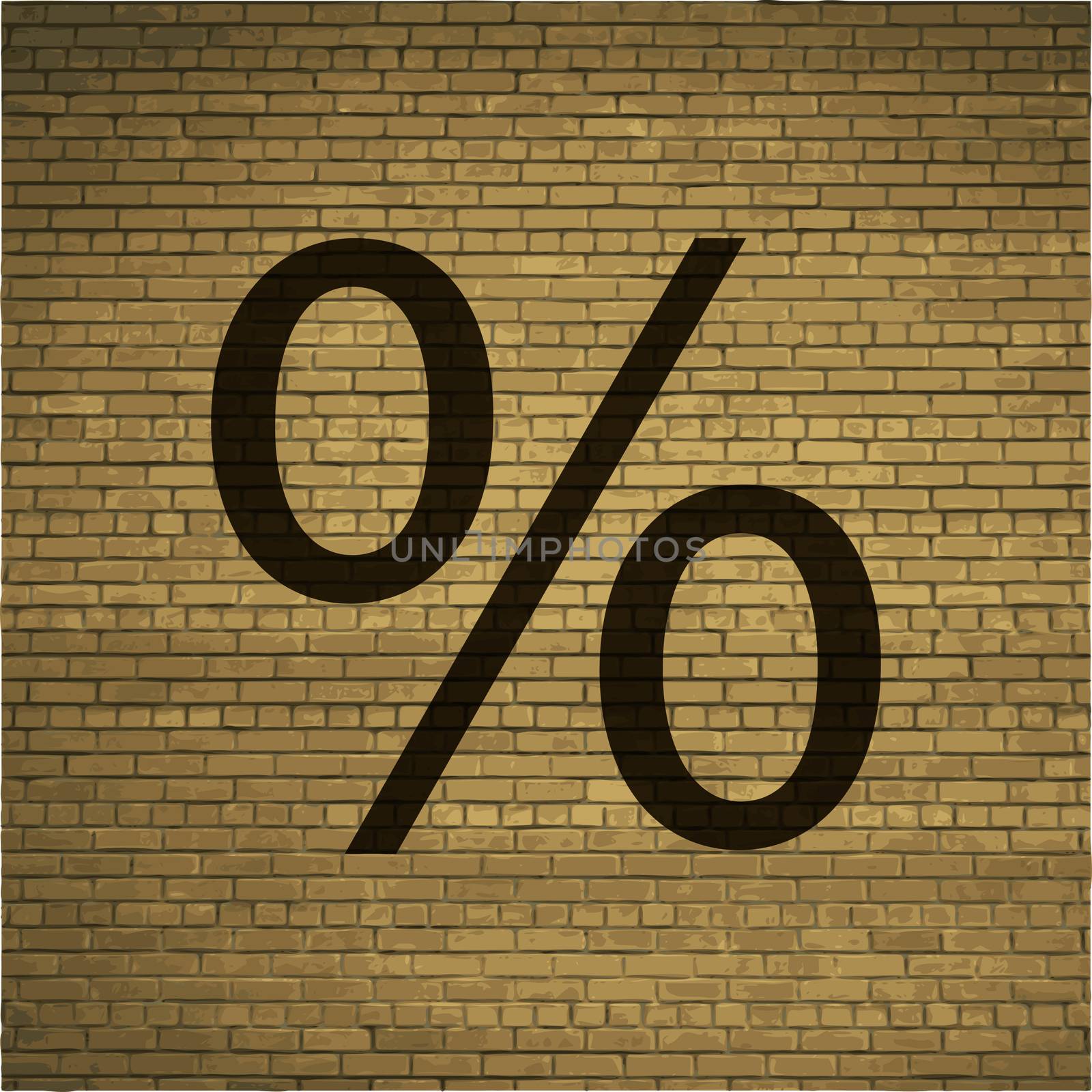 percent icon Flat with abstract background.