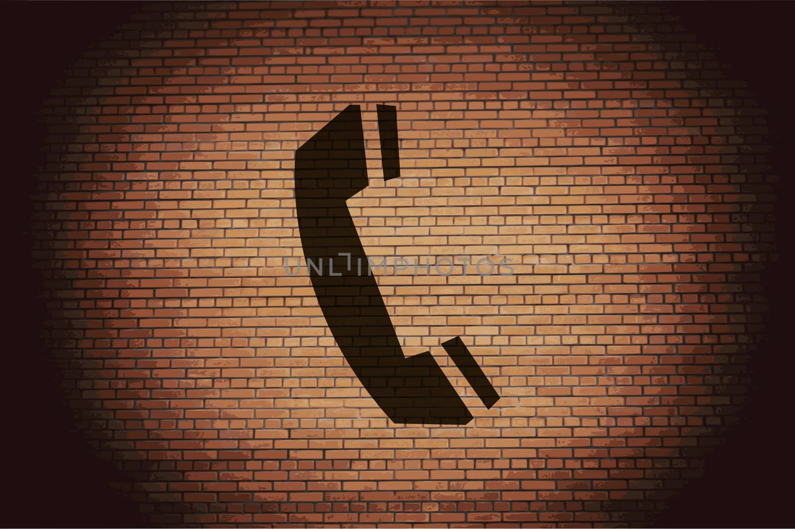 phone icon Flat with abstract background by serhii_lohvyniuk