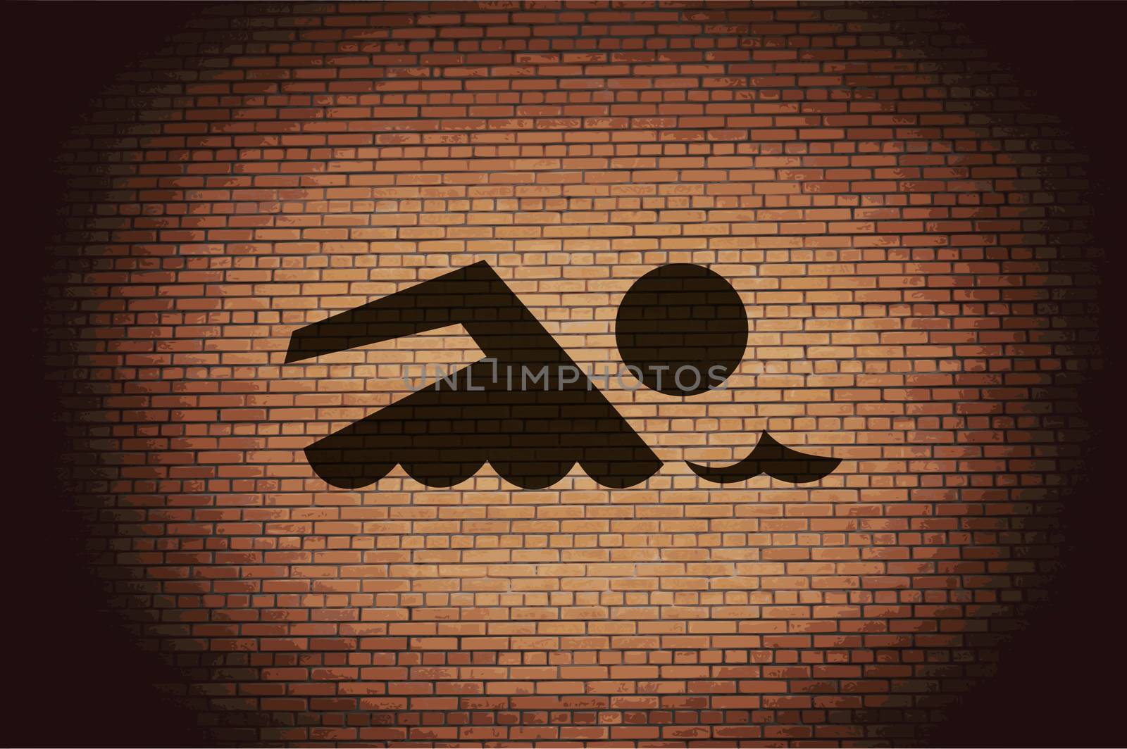 Swimming icon Flat with abstract background by serhii_lohvyniuk