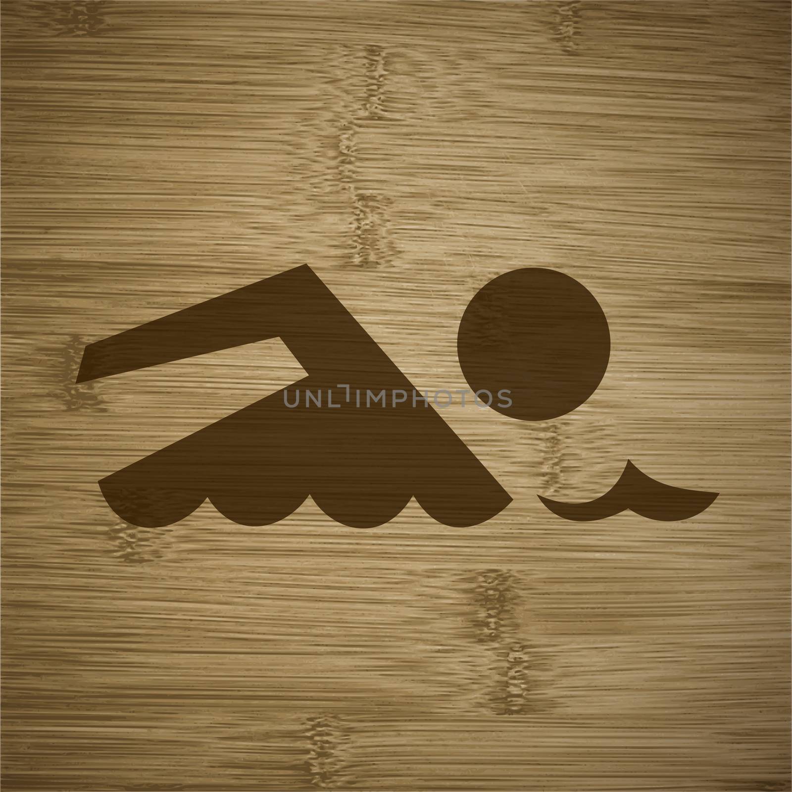 Swimming icon Flat with abstract background by serhii_lohvyniuk