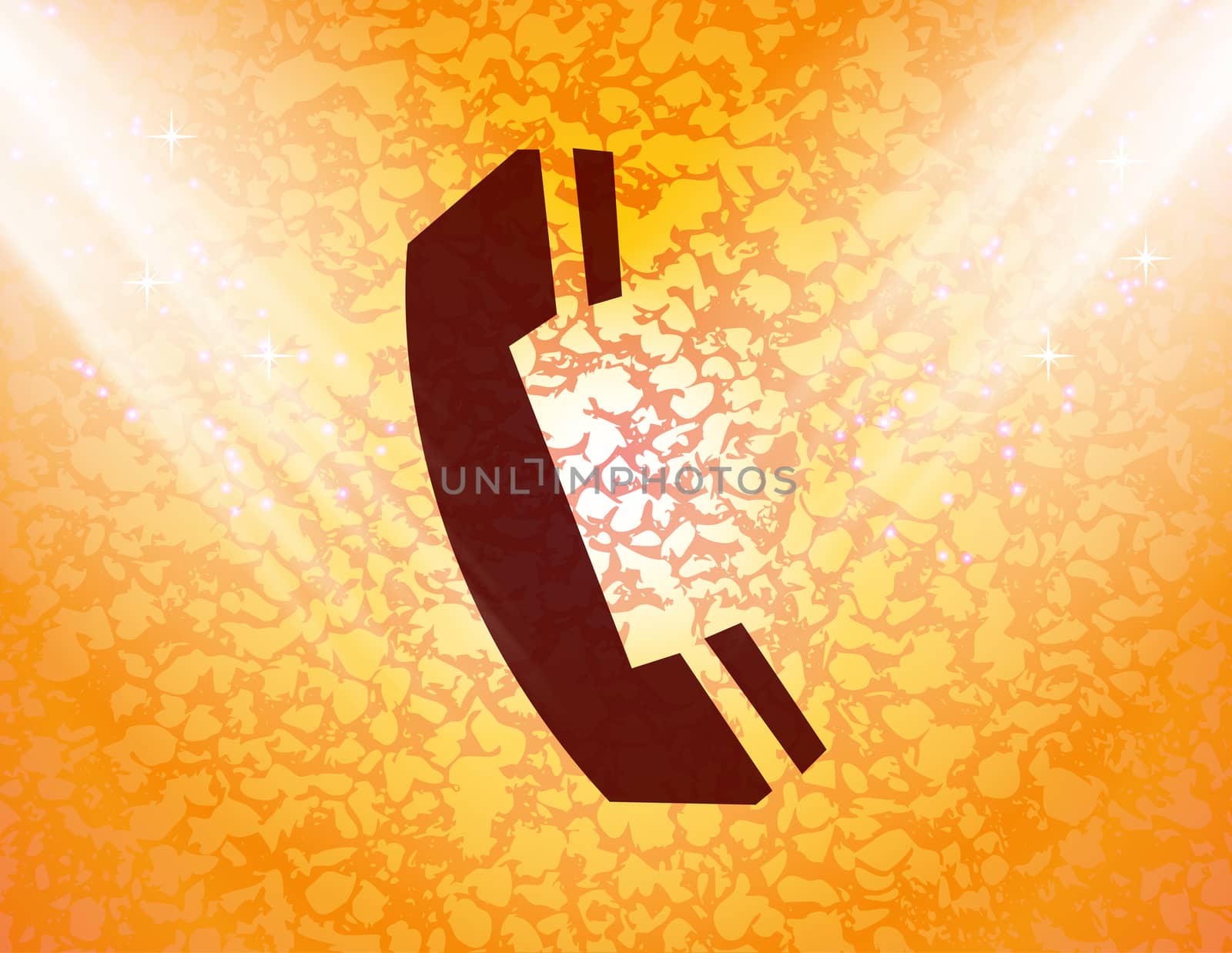 phone icon Flat with abstract background by serhii_lohvyniuk