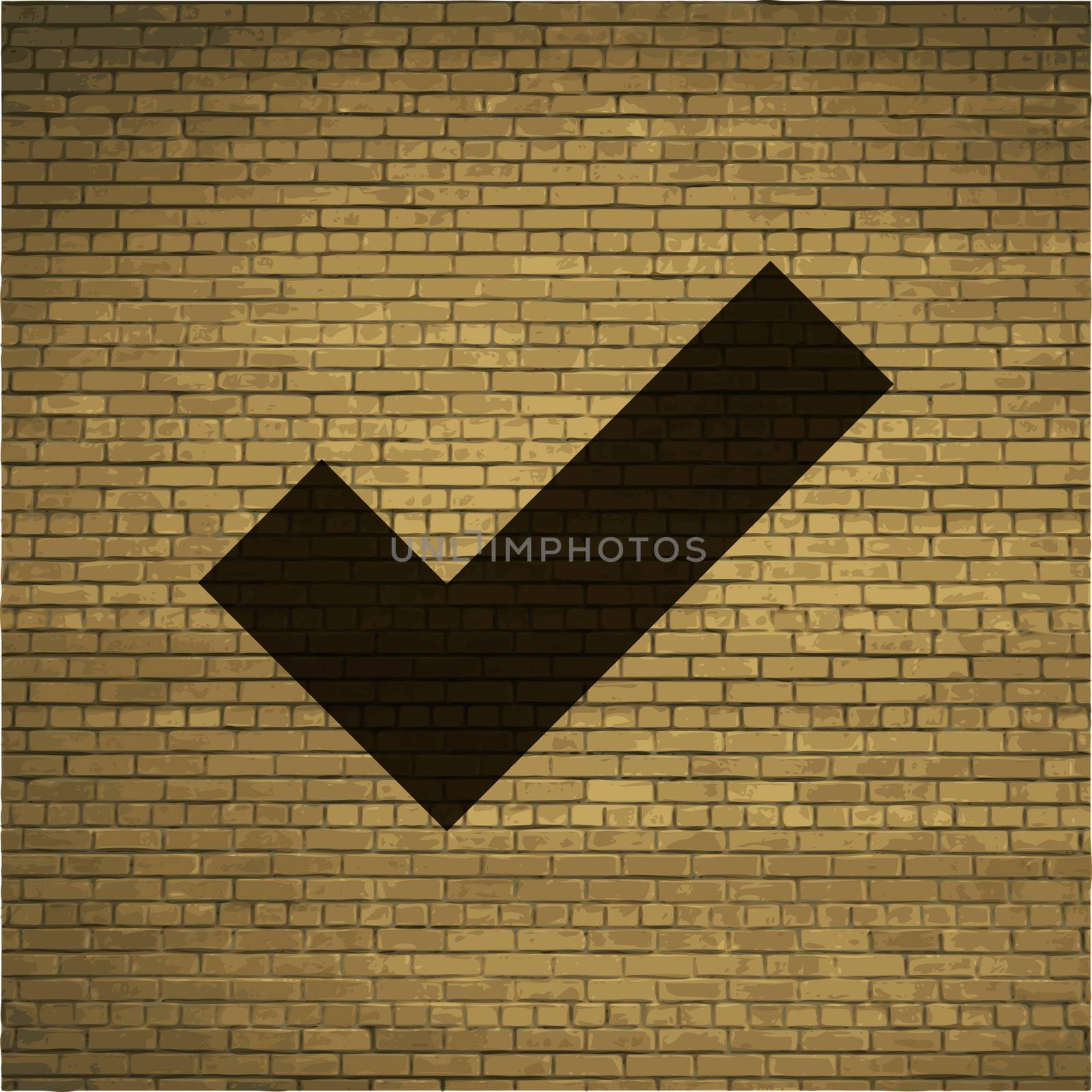 tick icon Flat with abstract background by serhii_lohvyniuk