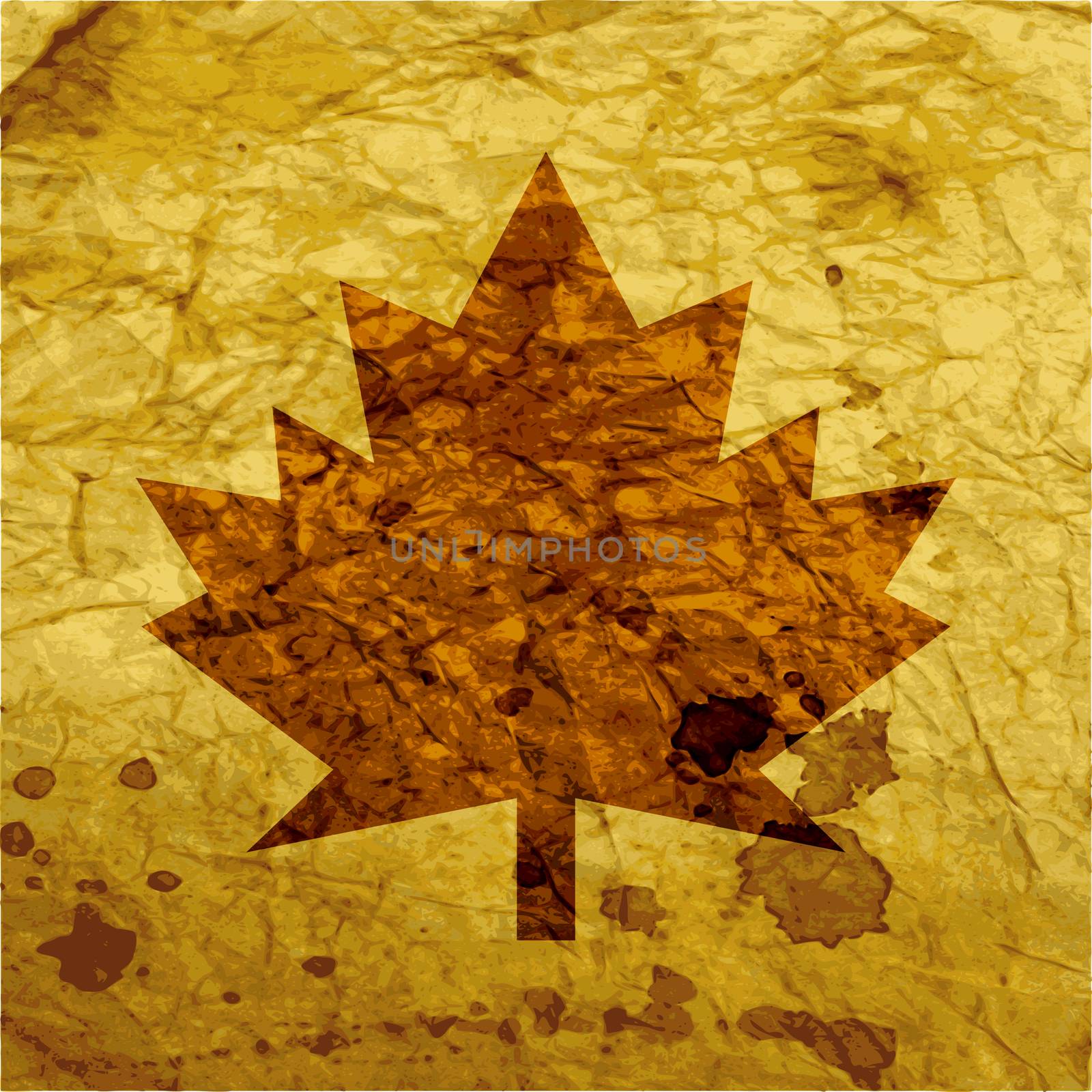 maple Leaf icon Flat with abstract background by serhii_lohvyniuk