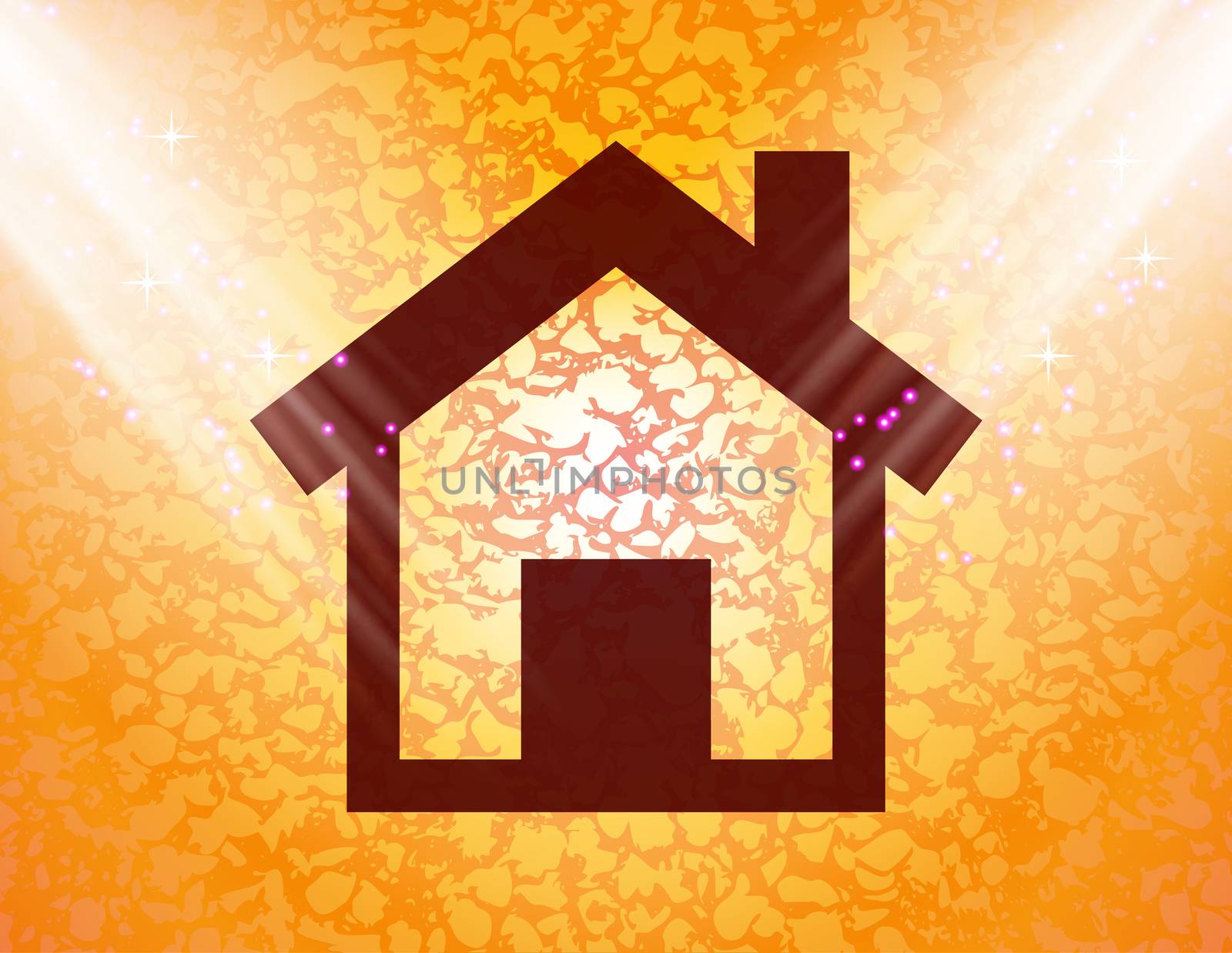 home. house icon Flat with abstract background.