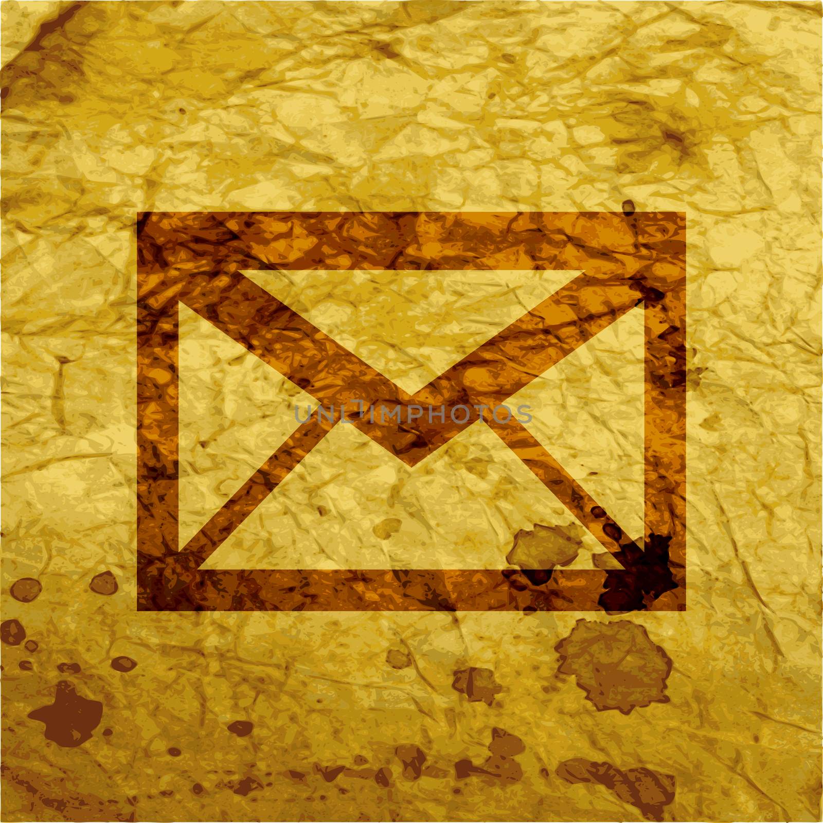 Envelope Mail icon Flat with abstract background.