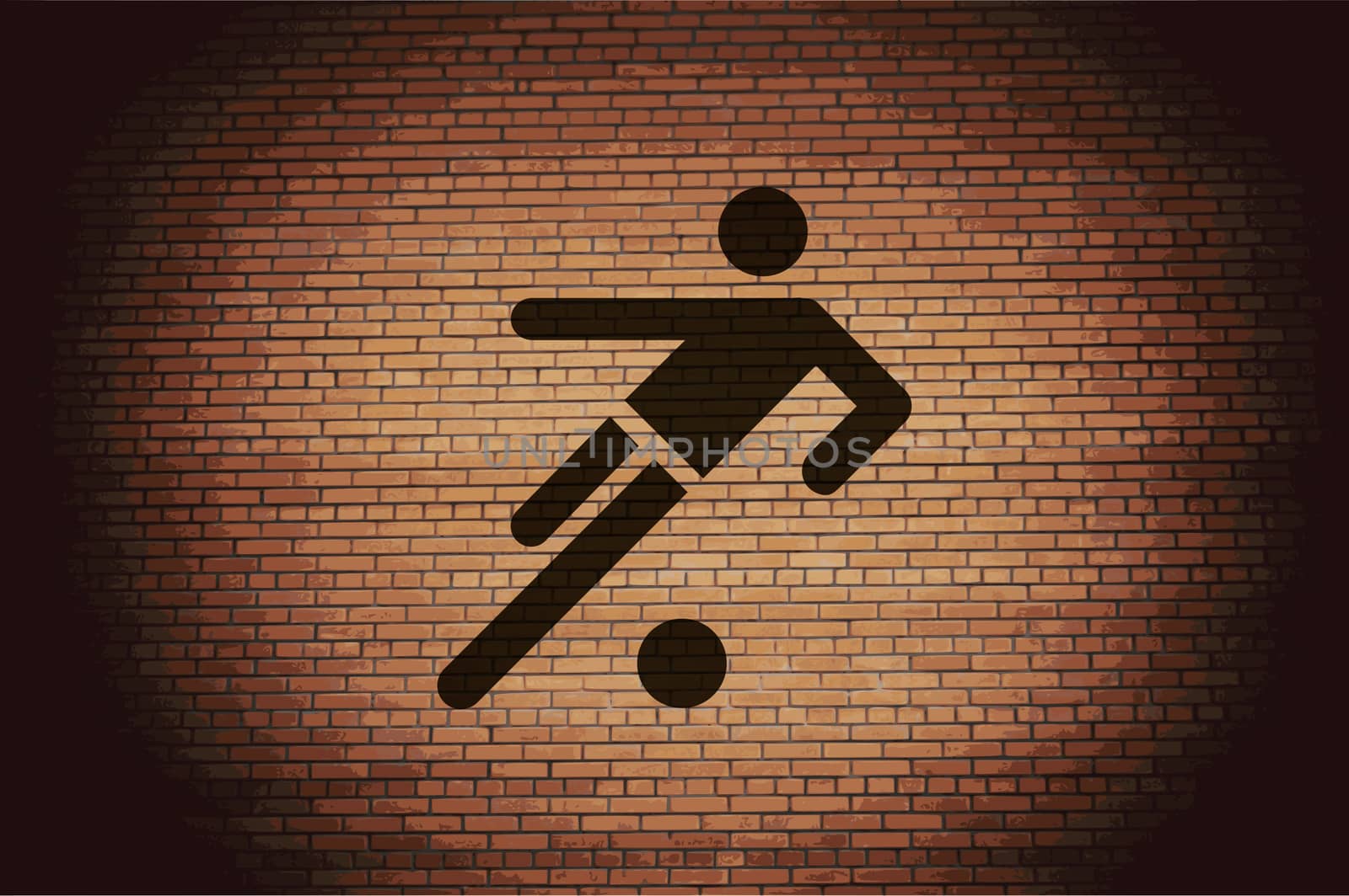 Soccer players icon. Football. Flat with abstract background.