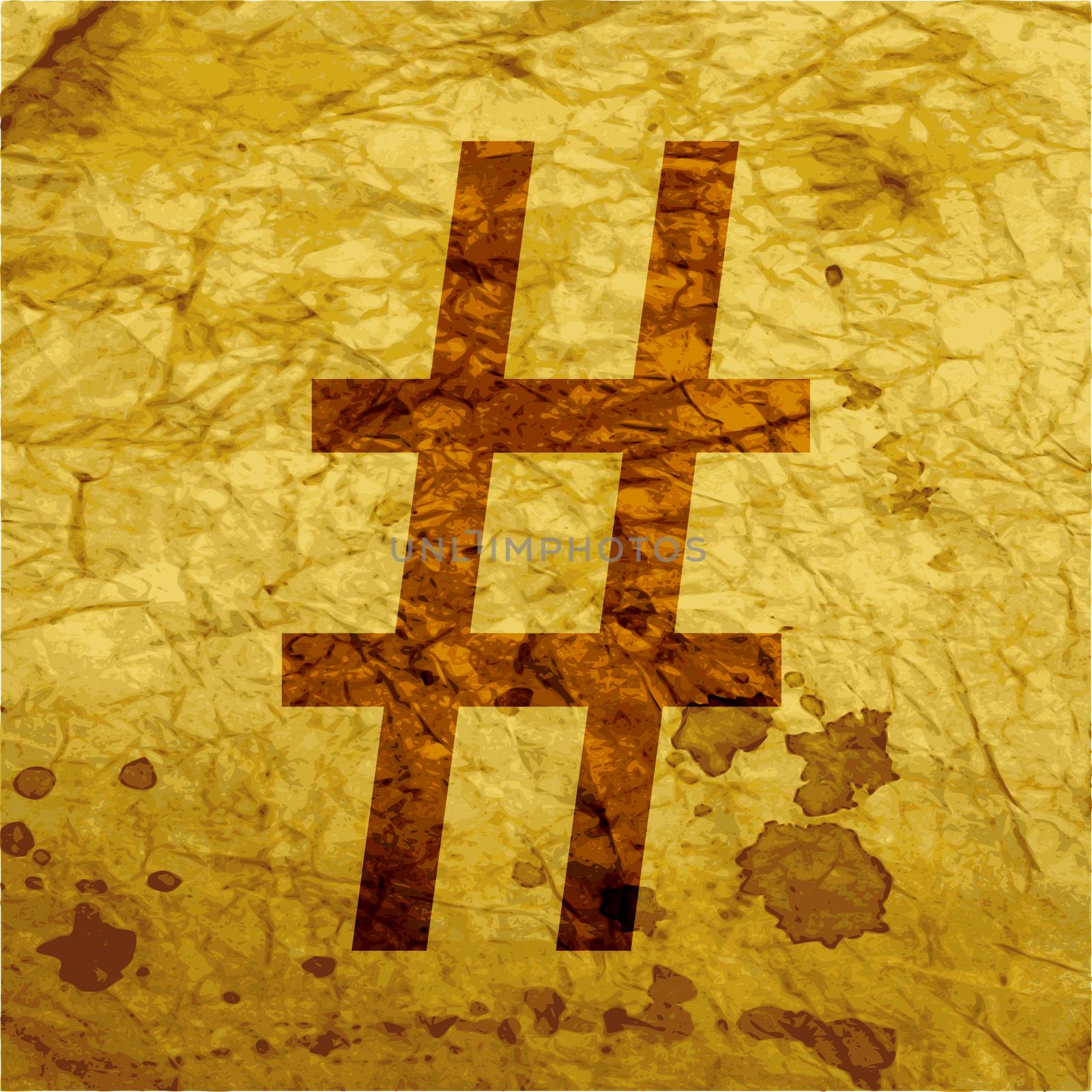 Hashtag Speech icon Flat with abstract background by serhii_lohvyniuk