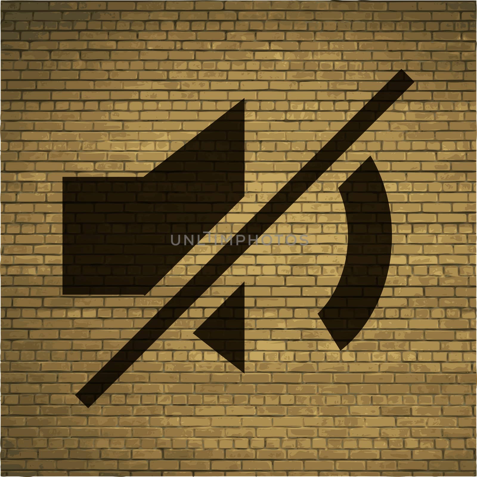 Mute sound icon Flat with abstract background by serhii_lohvyniuk