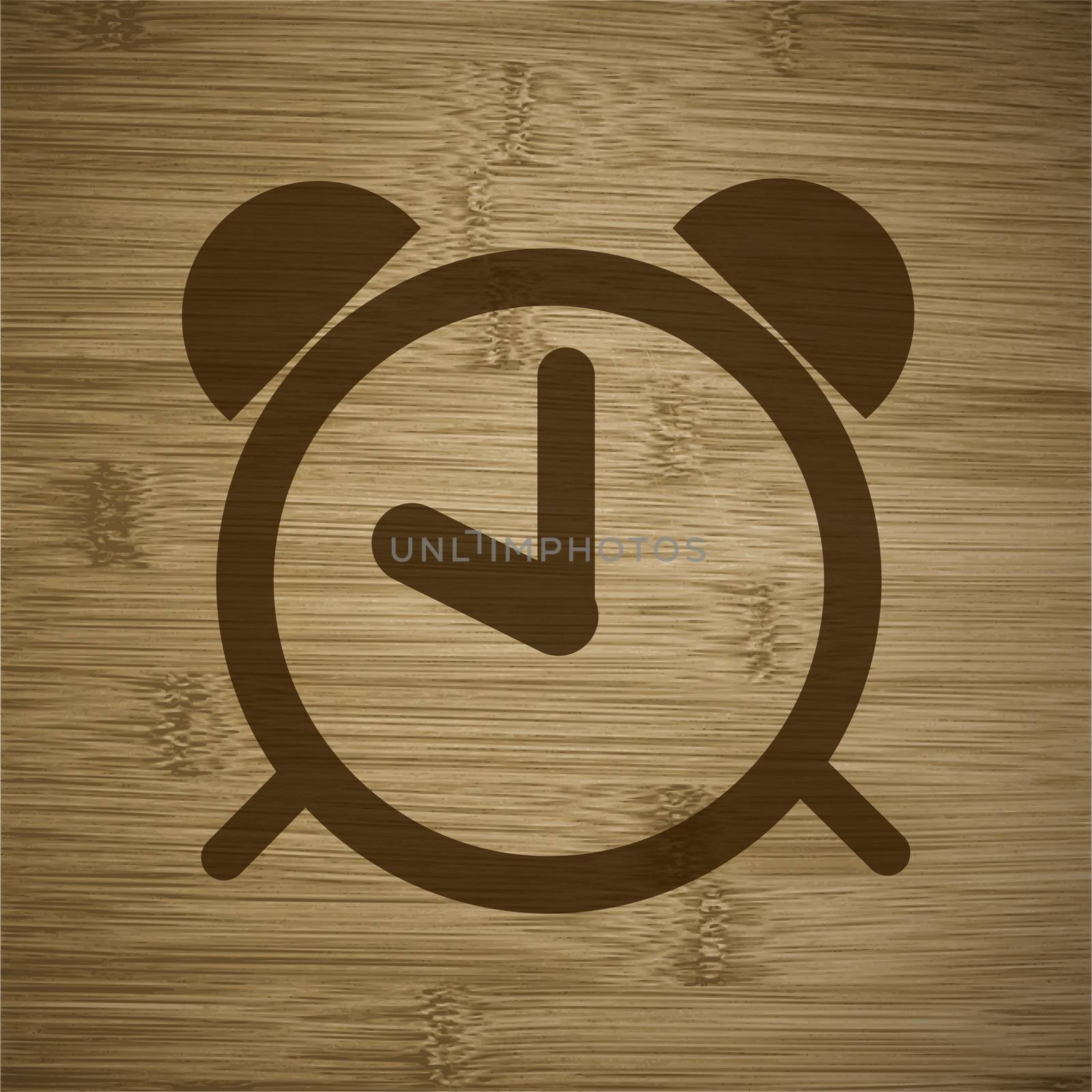 alarm clock icon Flat with abstract background.