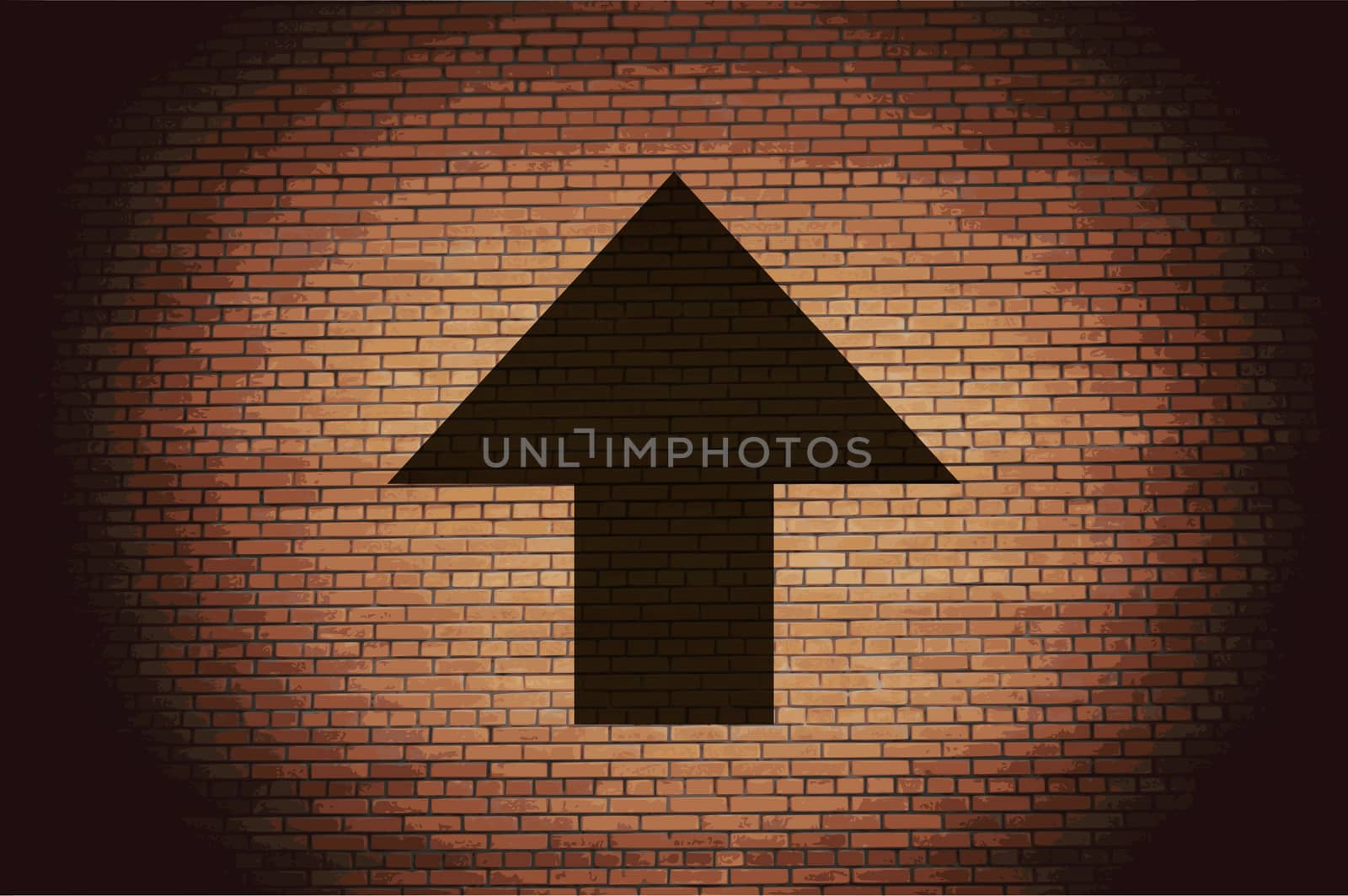 up arrow icon Flat with abstract background by serhii_lohvyniuk