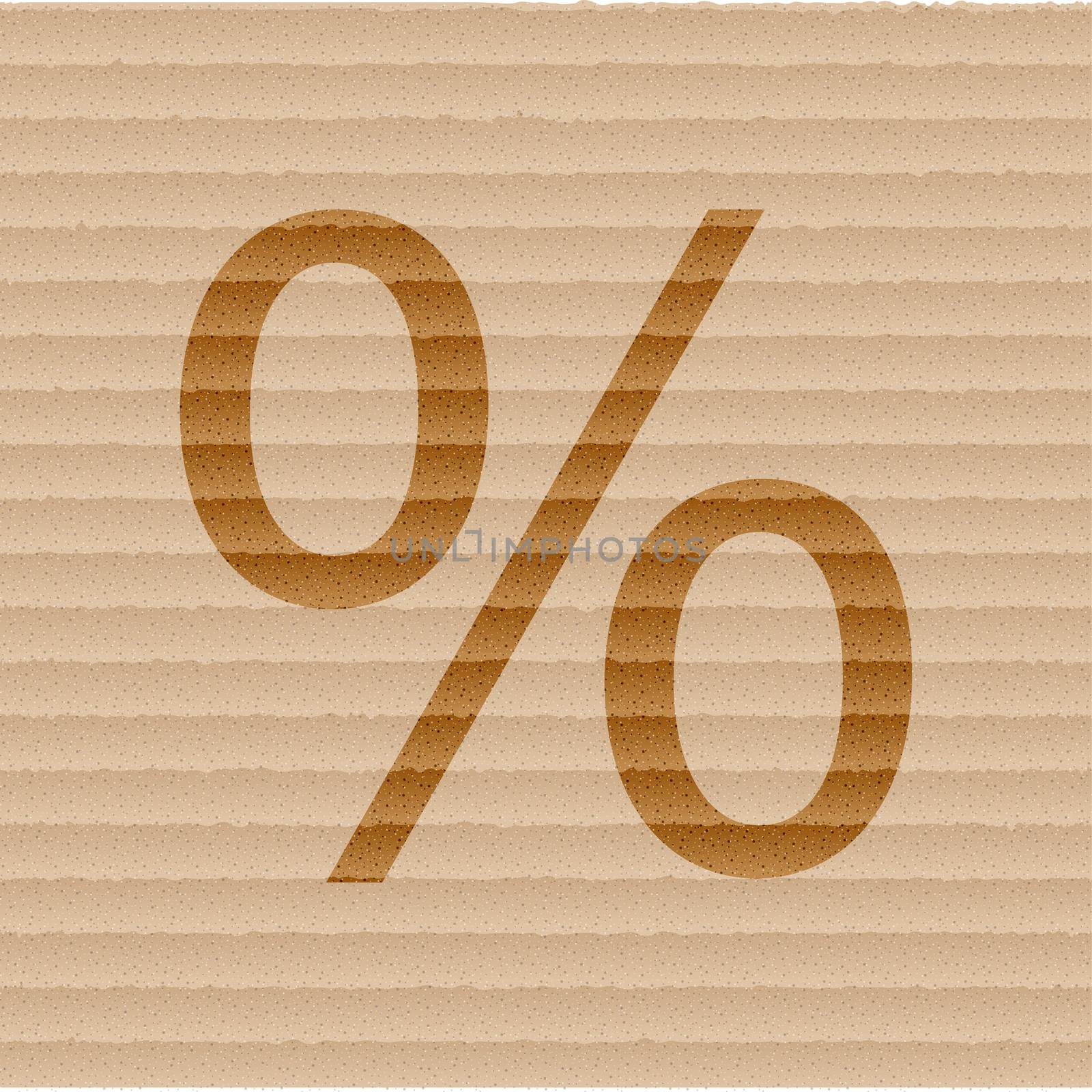 percent icon Flat with abstract background.