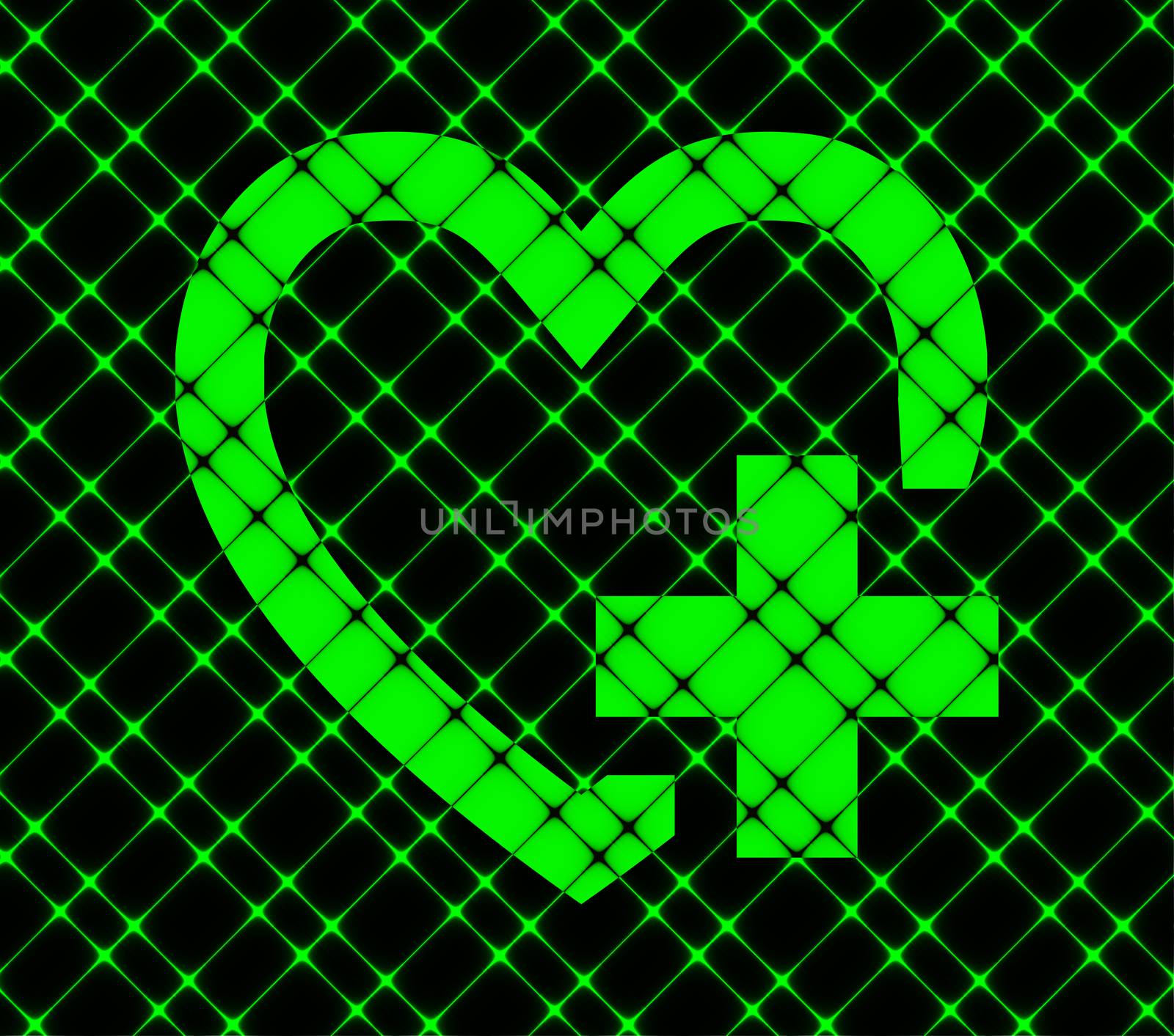 Heart icon Flat with abstract background.