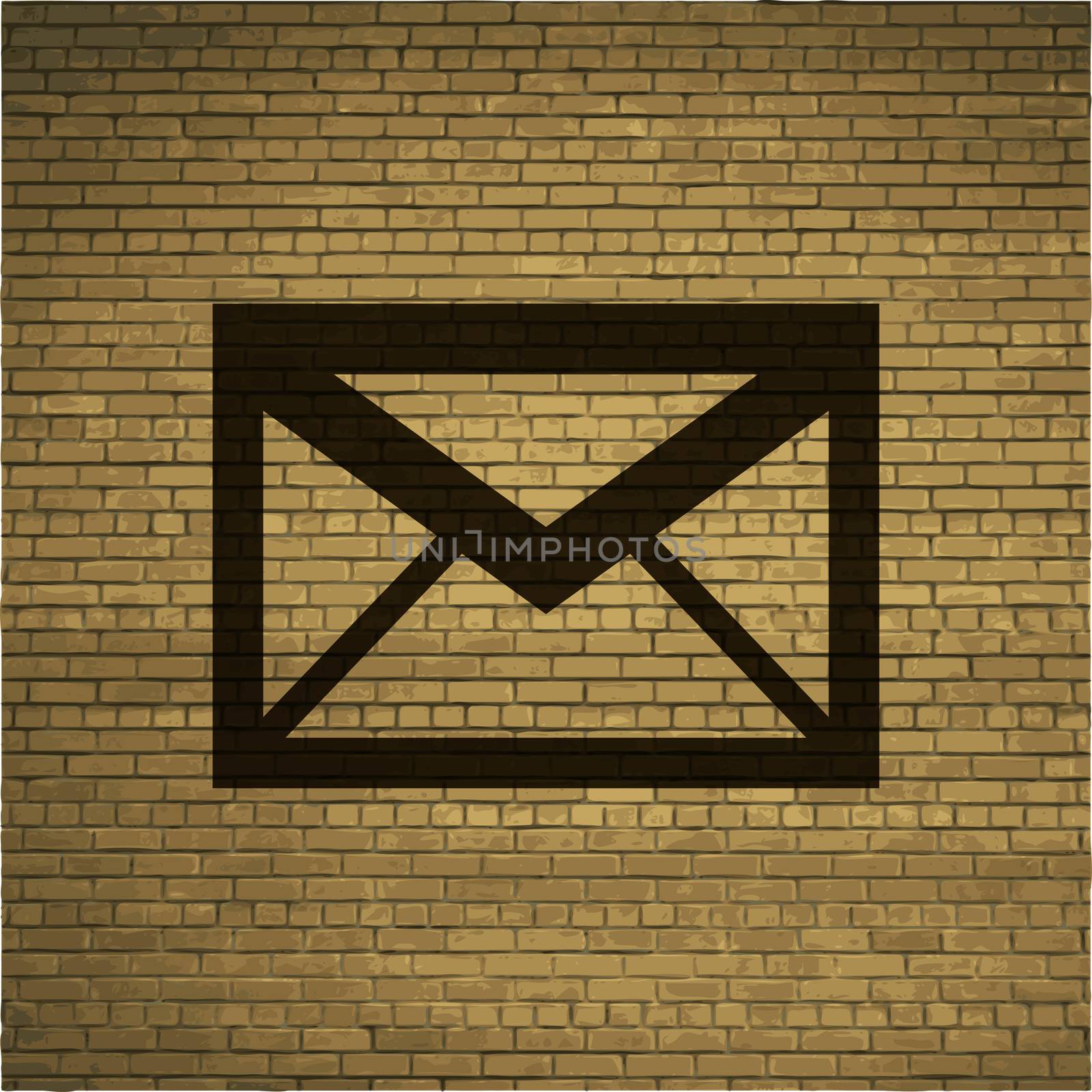 Envelope Mail icon Flat with abstract background by serhii_lohvyniuk