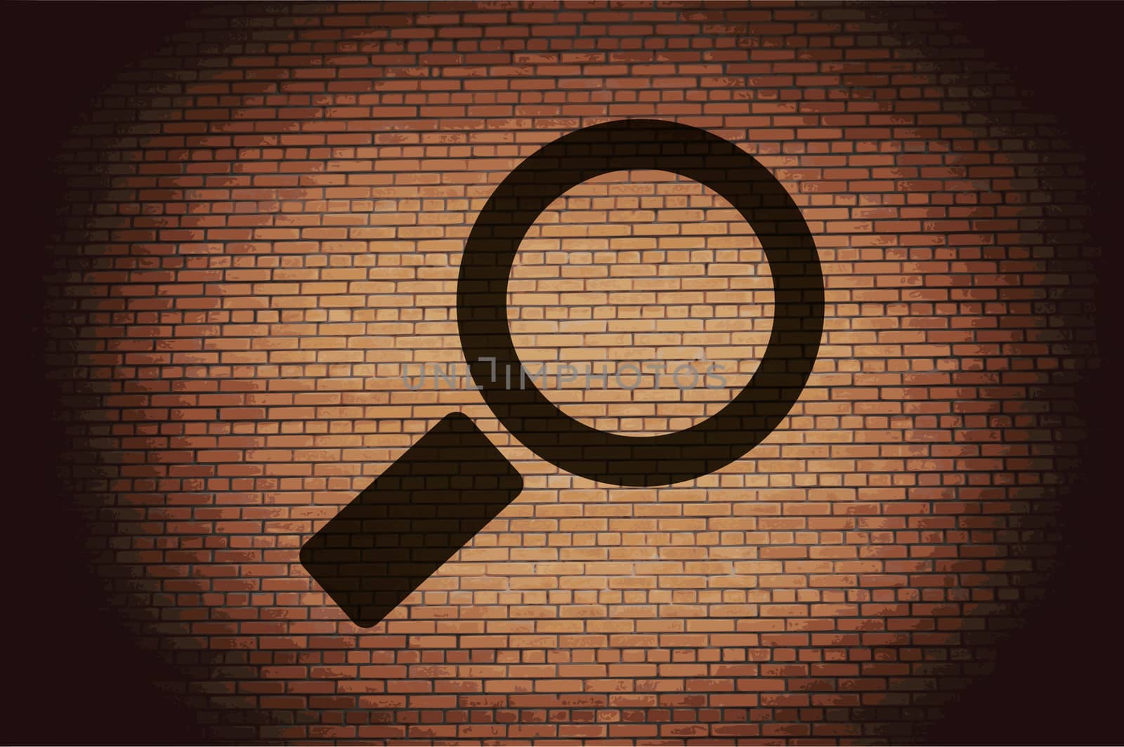 Search Icon. magnifier Flat with abstract background.
