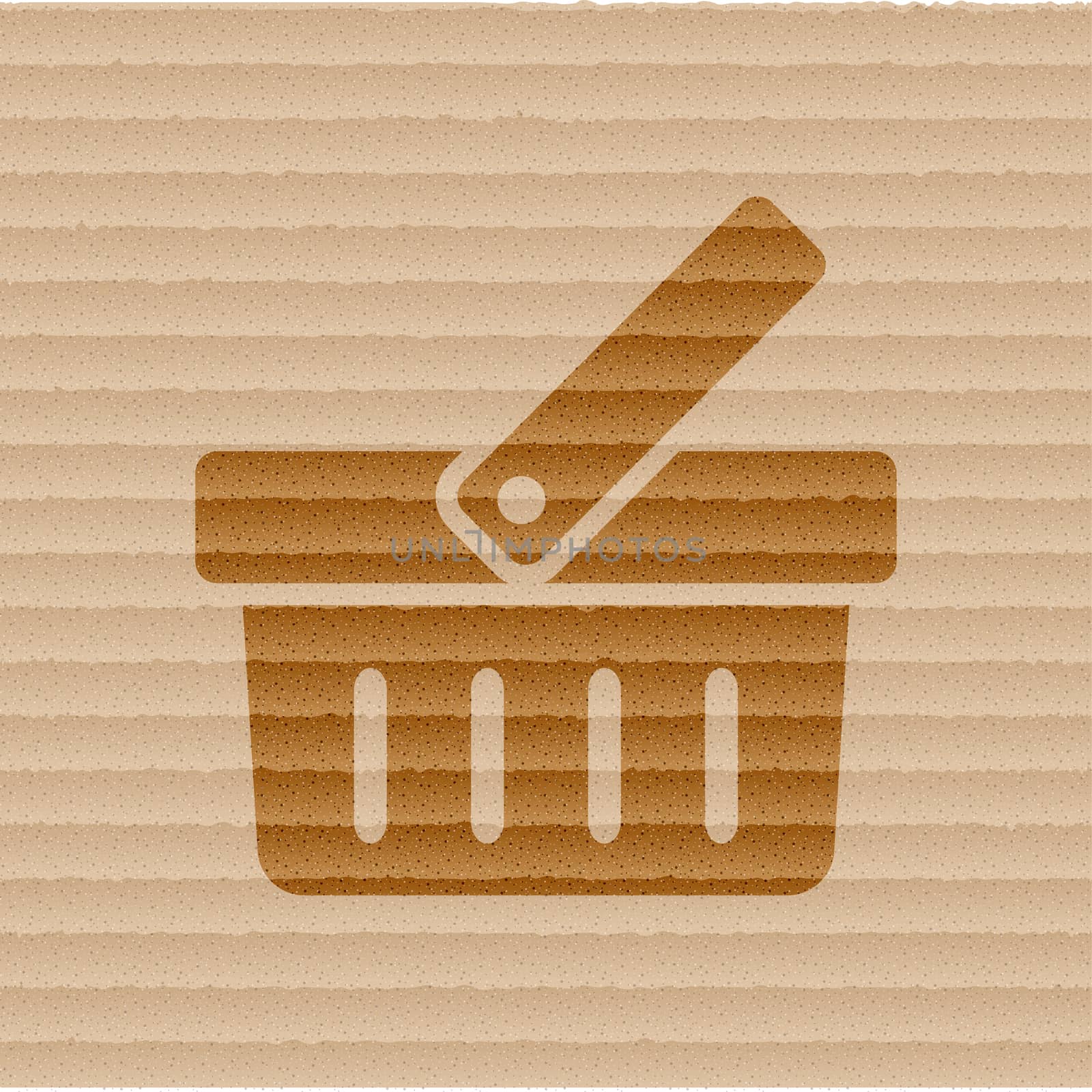 Shopping basket icon Flat with abstract background by serhii_lohvyniuk