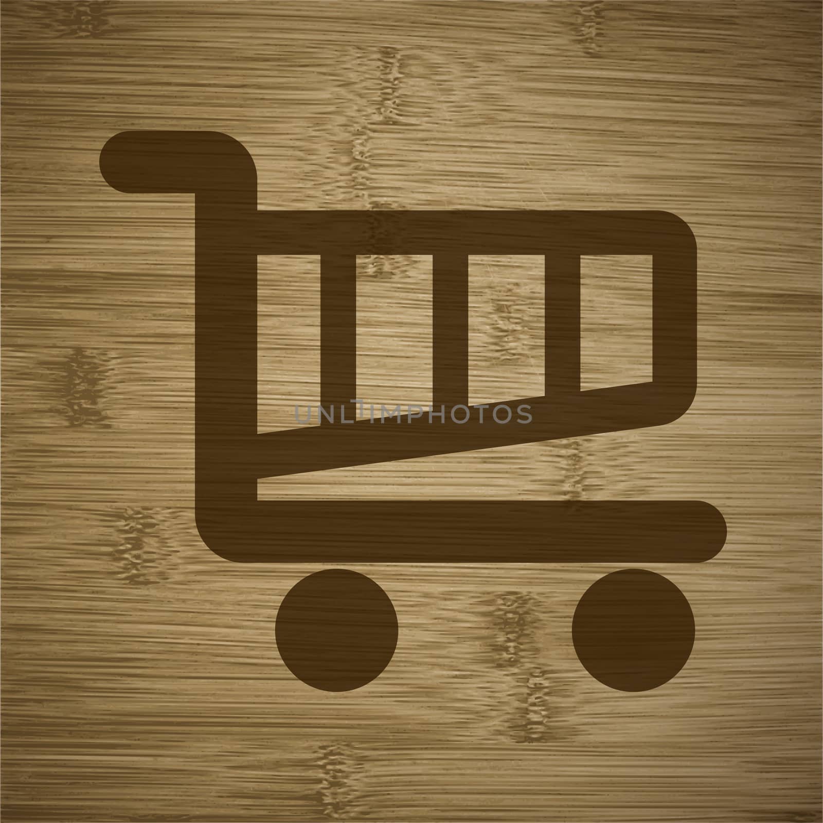 Shopping basket icon Flat with abstract background.