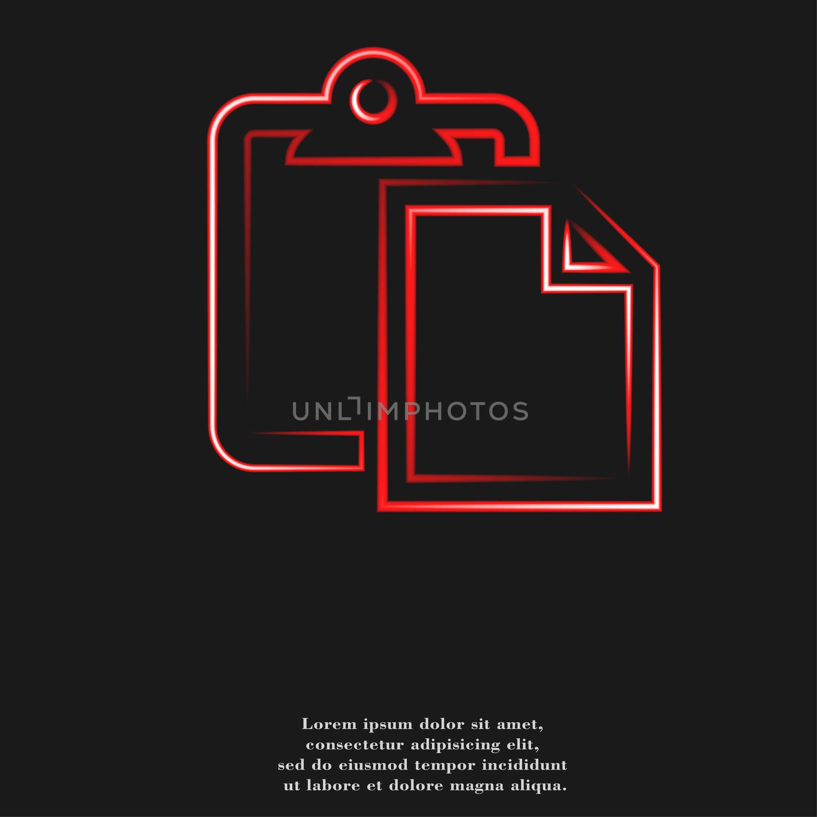 blank paper icon flat design with abstract background.
