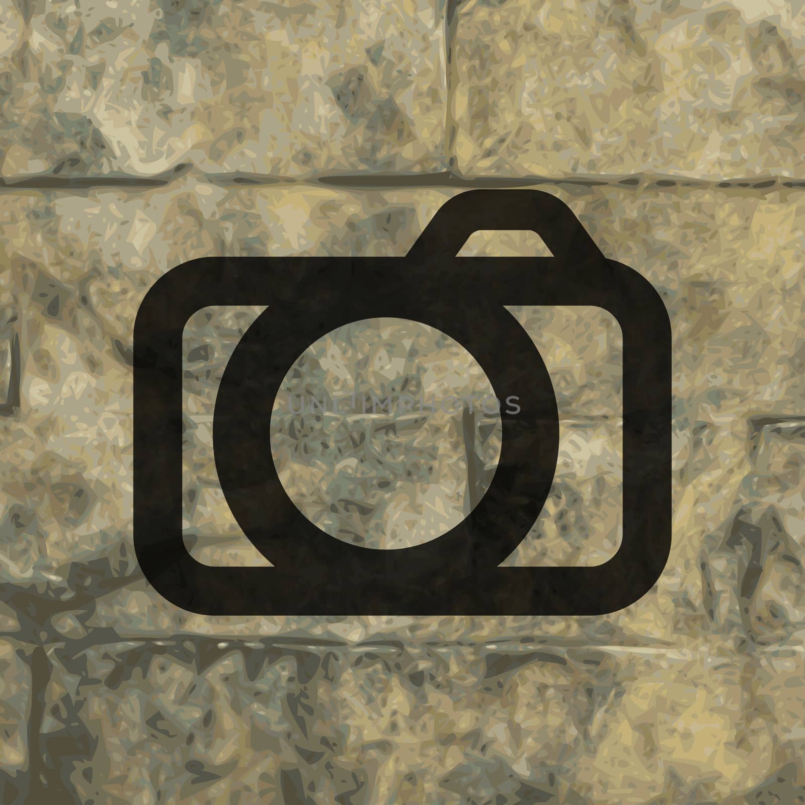 Camera icon Flat with abstract background.