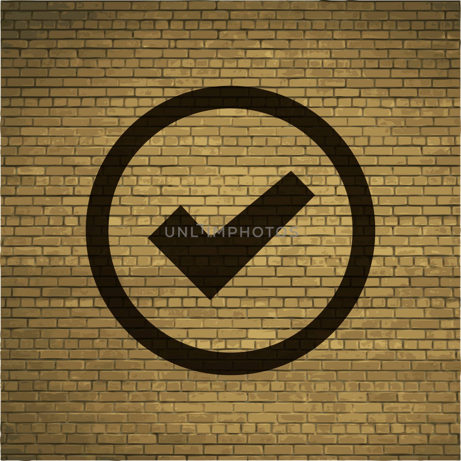 check mark icon flat design with abstract background by serhii_lohvyniuk
