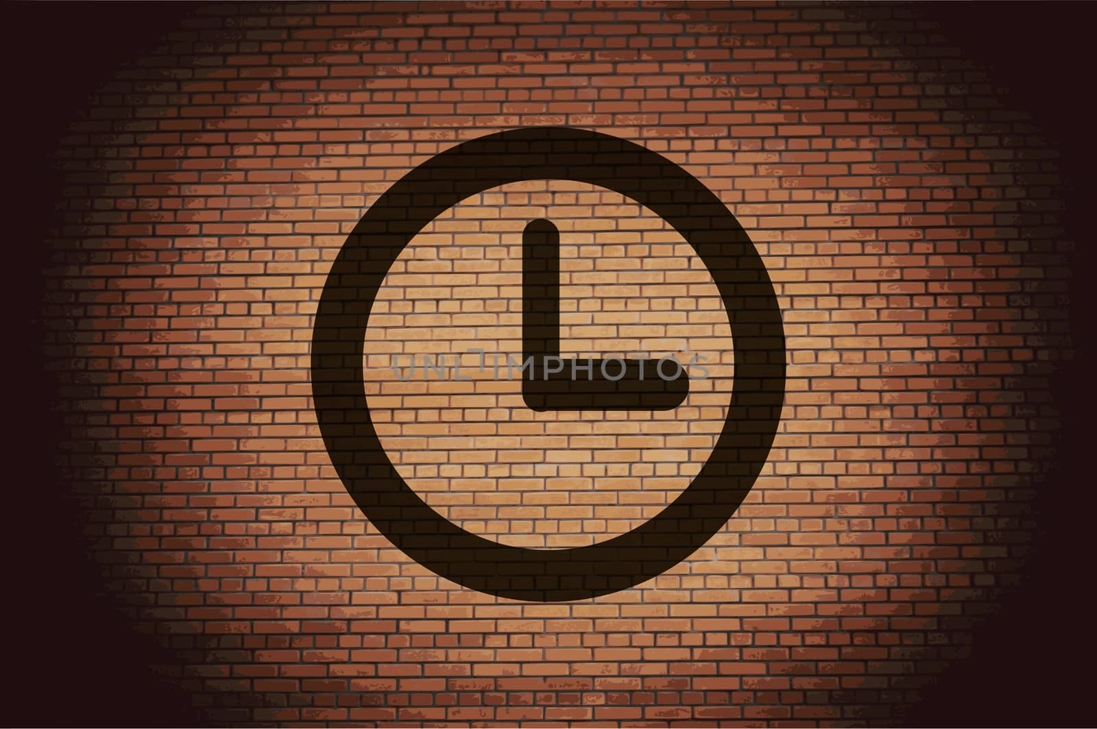 Watch icon Flat with abstract background by serhii_lohvyniuk