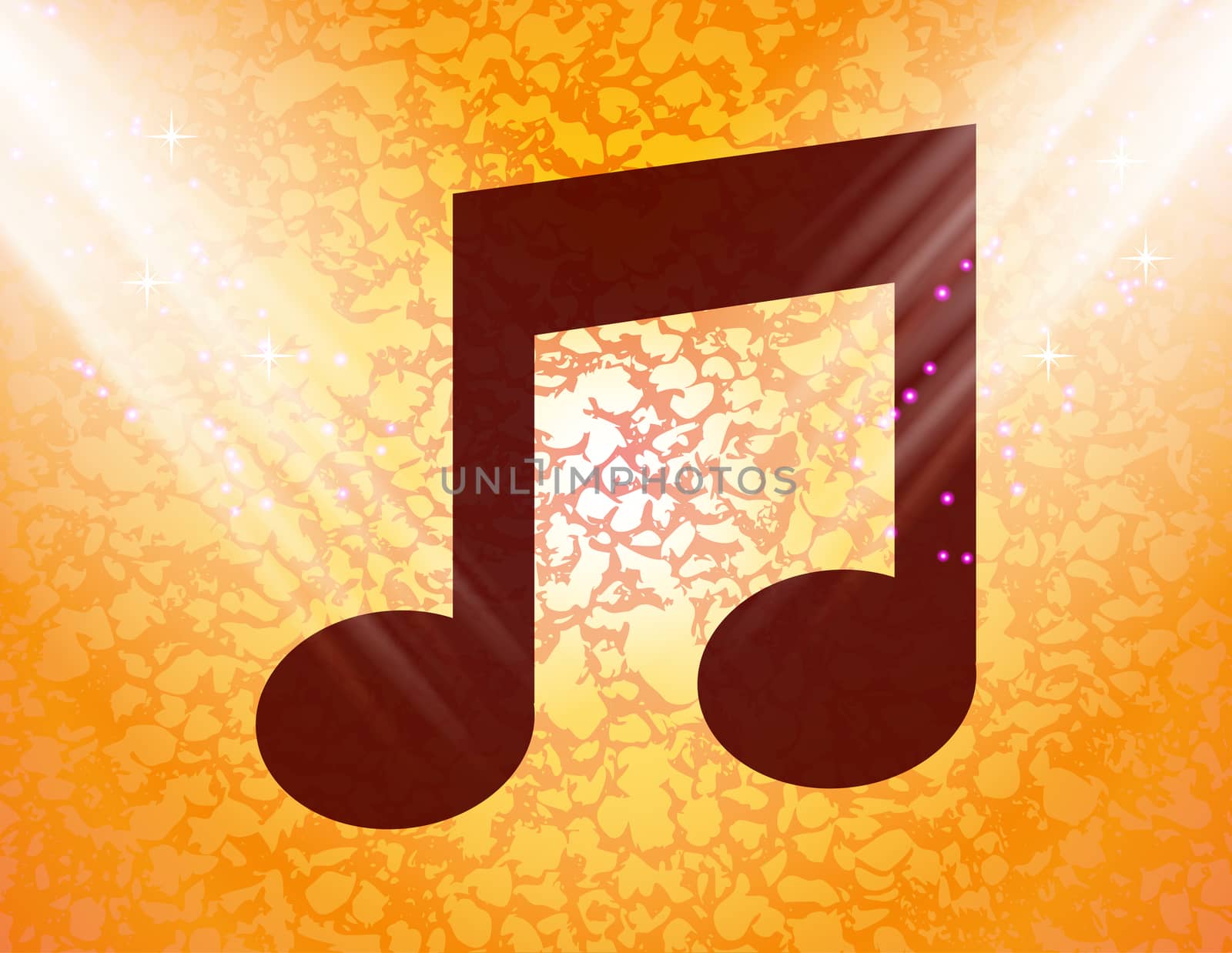 Music Notes Icons Flat with abstract background by serhii_lohvyniuk