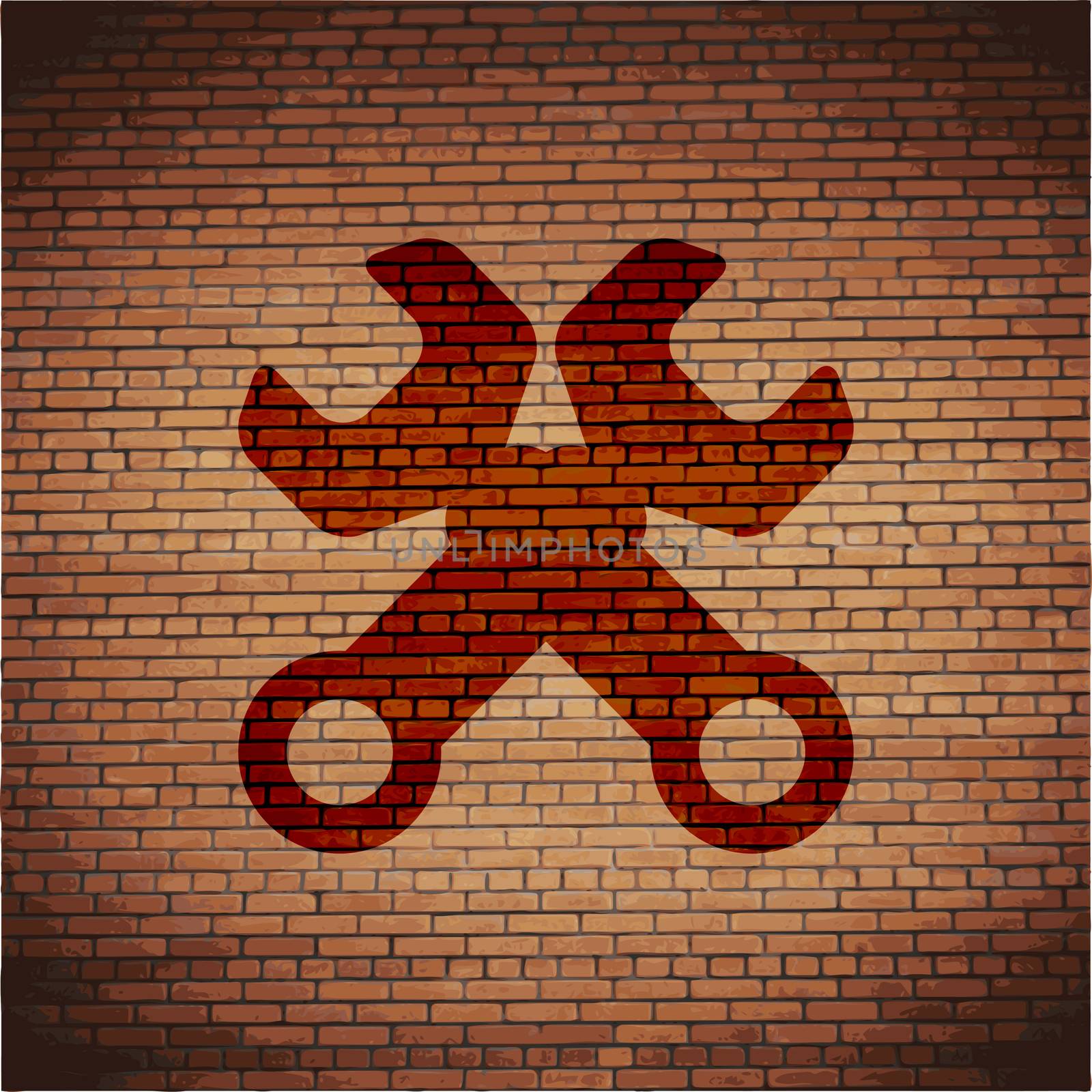 Wrench icon Flat with abstract background by serhii_lohvyniuk