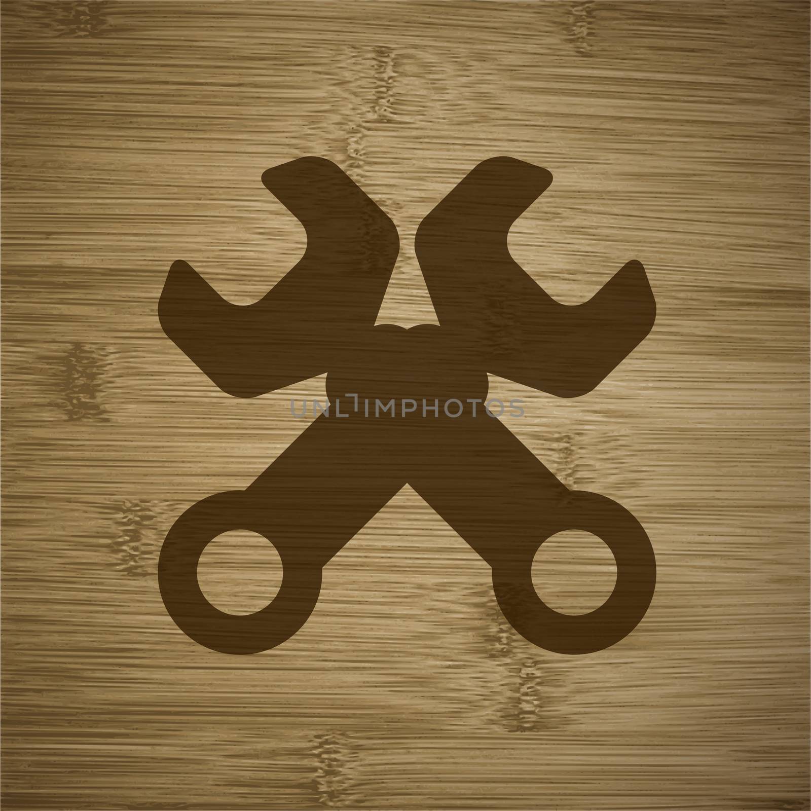 Wrench icon Flat with abstract background.