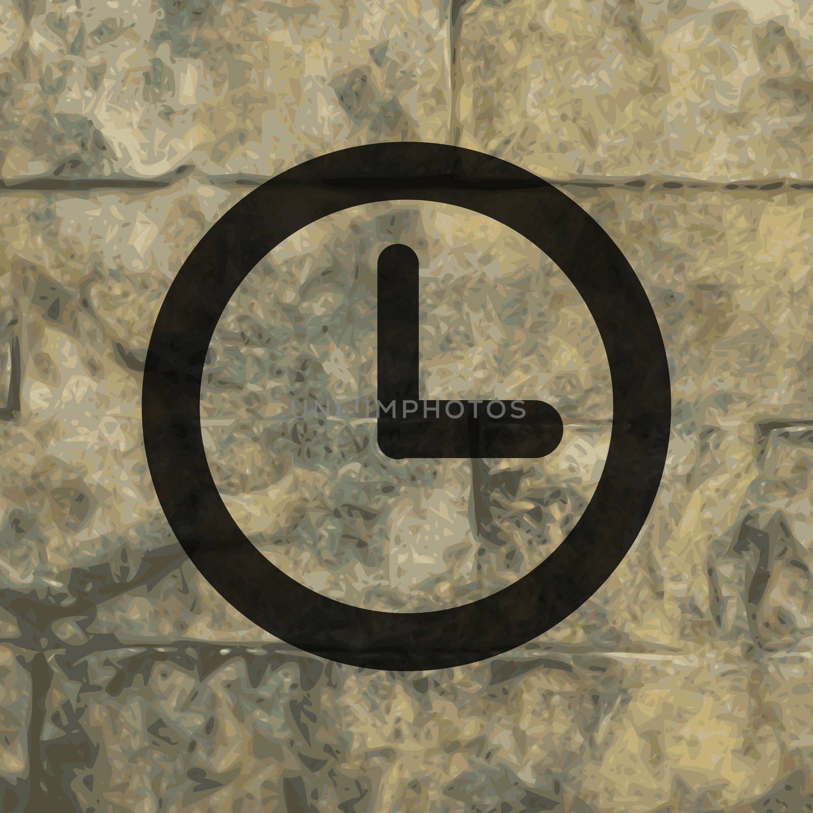 Watch icon Flat with abstract background.