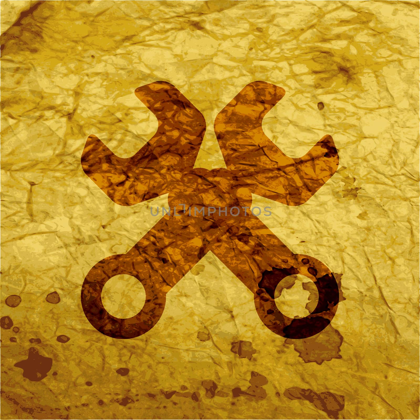 Wrench icon Flat with abstract background by serhii_lohvyniuk