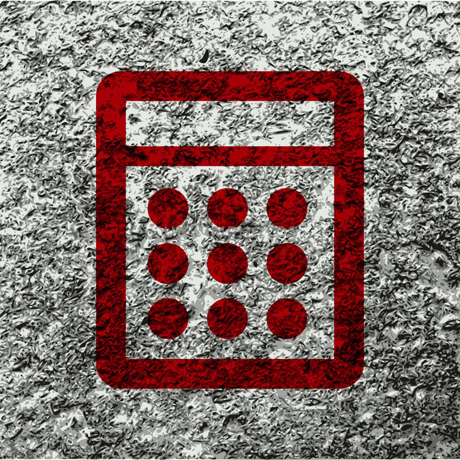 calculator icon flat design with abstract background.