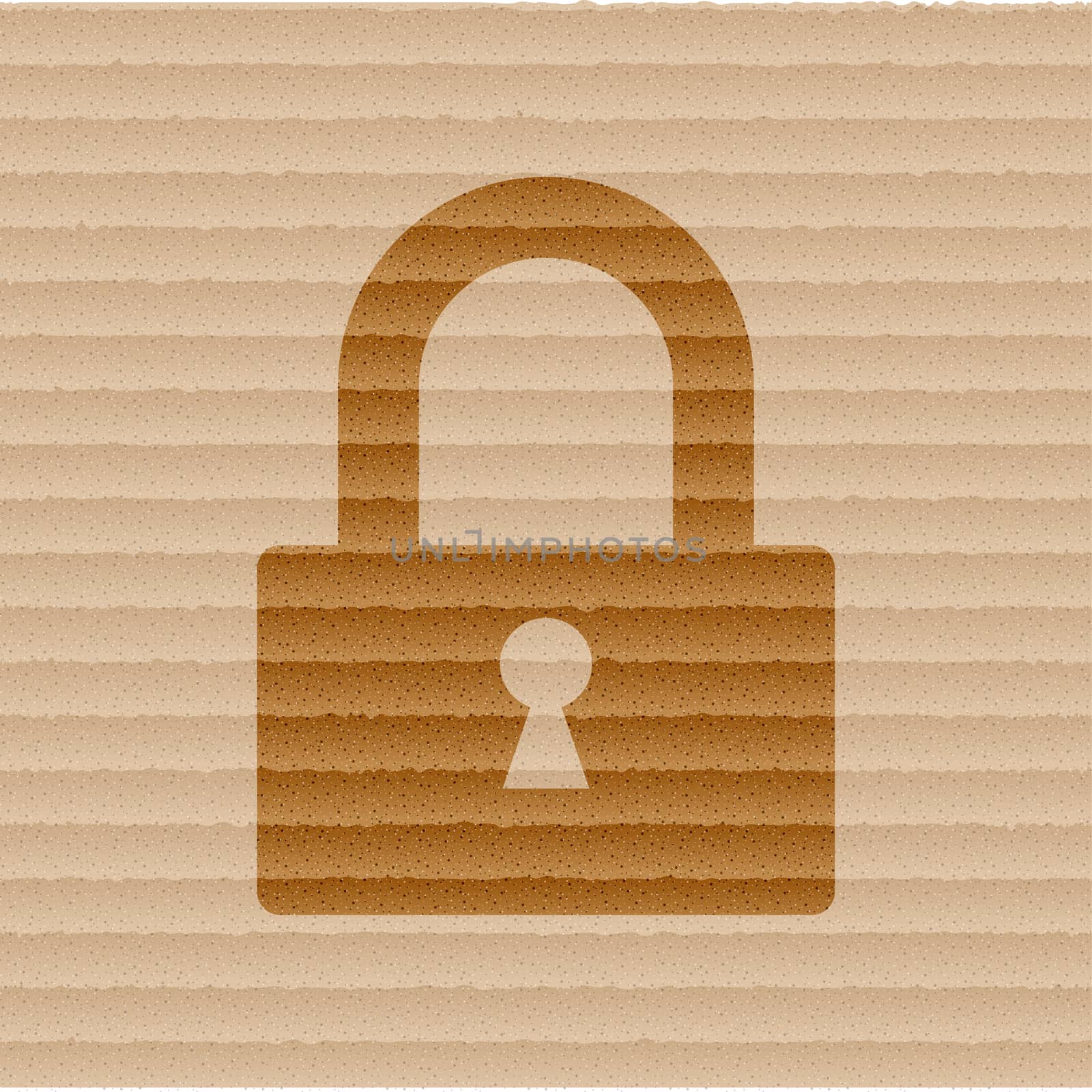 padlock icon flat design with abstract background by serhii_lohvyniuk