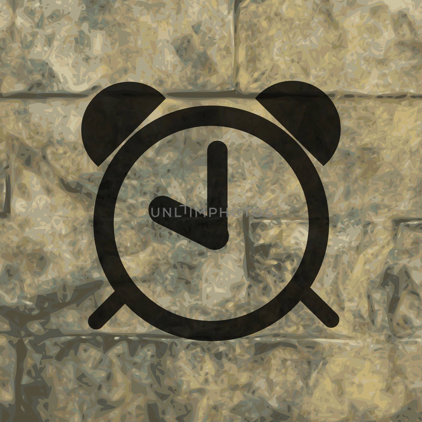 alarm clock icon Flat with abstract background by serhii_lohvyniuk