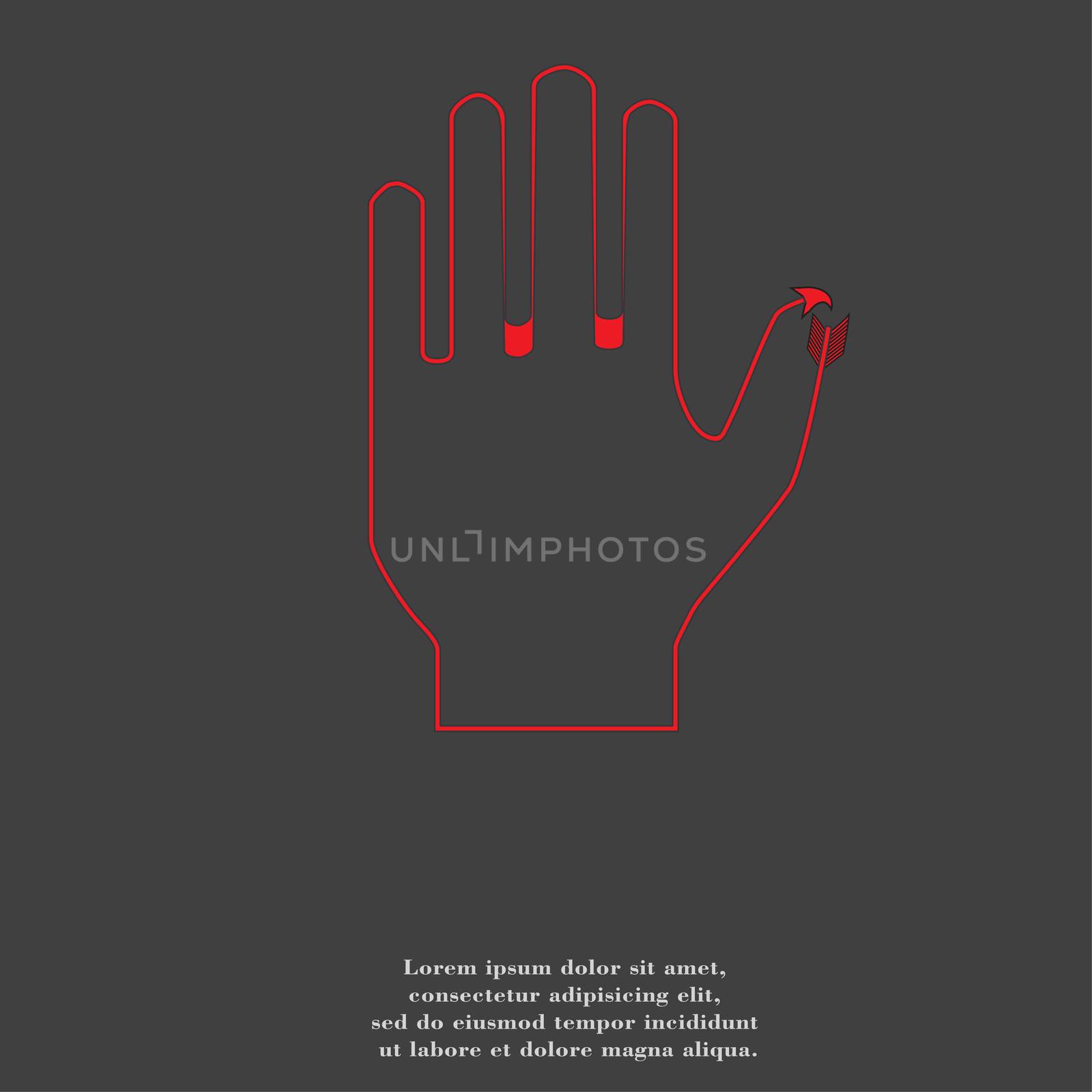 Stop. hand. icon flat design with abstract background by serhii_lohvyniuk