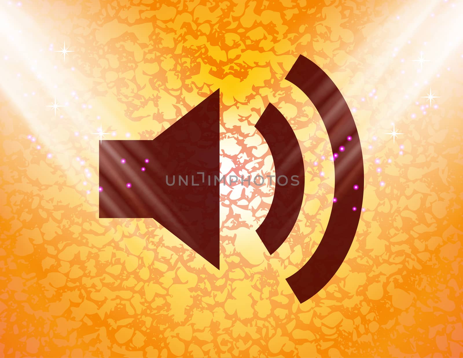 speaker icon Flat with abstract background by serhii_lohvyniuk