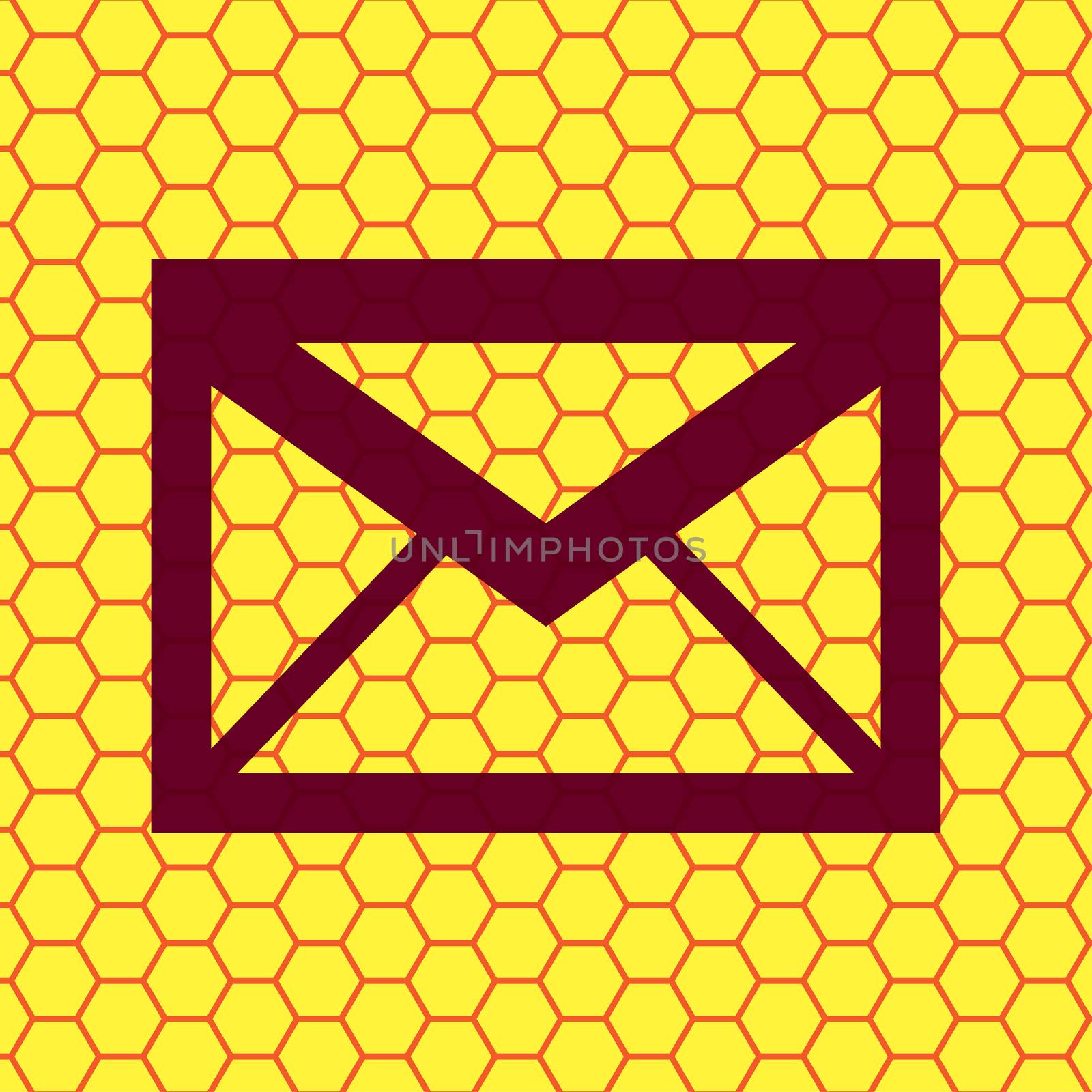 Envelope Mail icon Flat with abstract background.