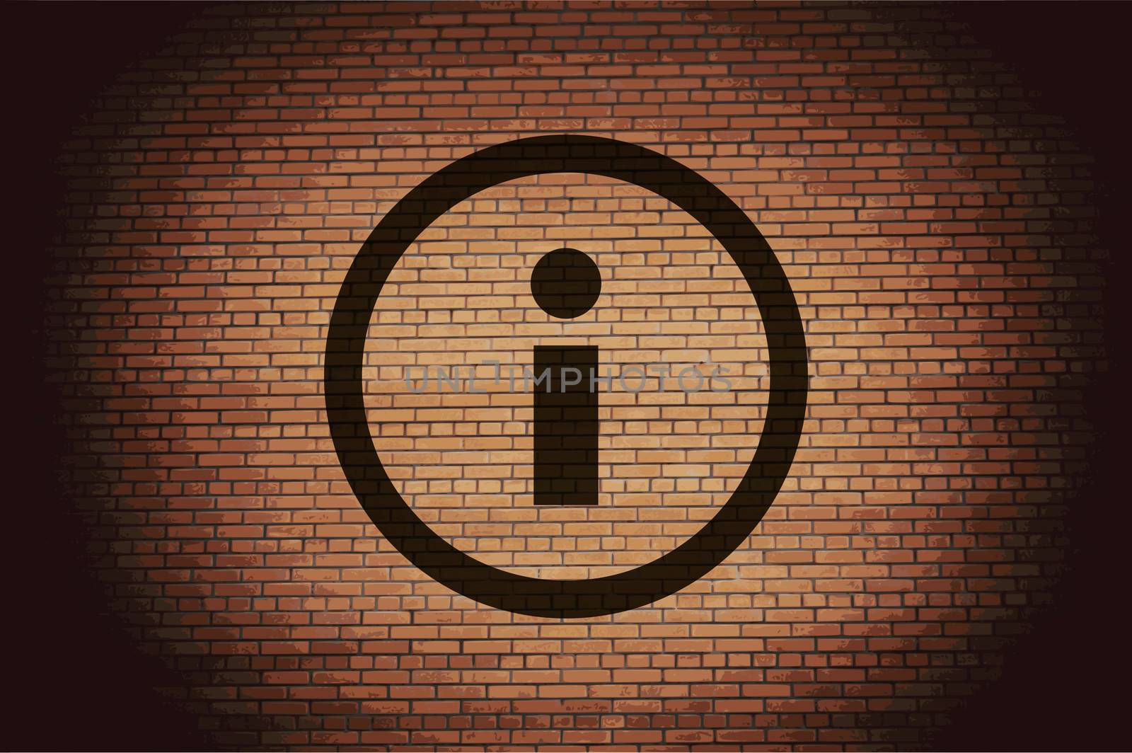 Information sign icon flat design with abstract background.