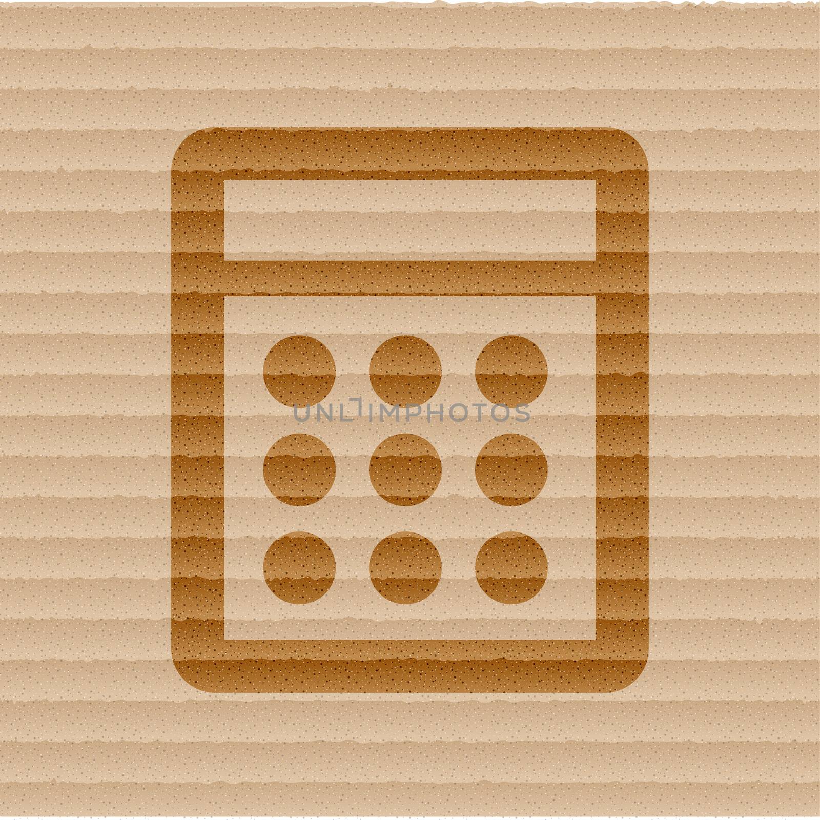 calculator icon flat design with abstract background.