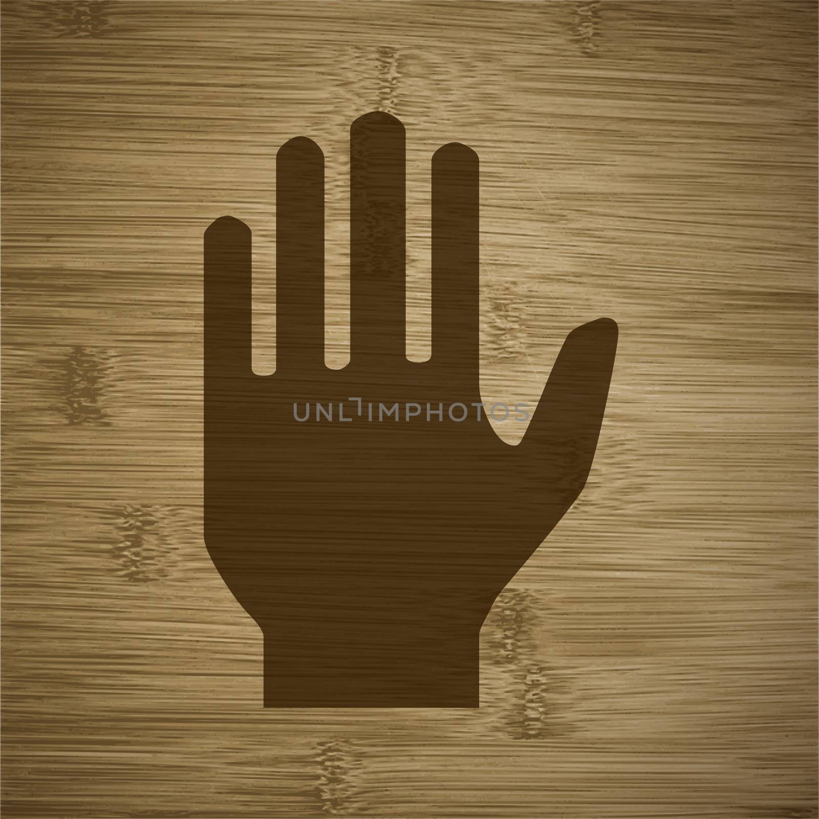 Stop. hand. icon flat design with abstract background by serhii_lohvyniuk