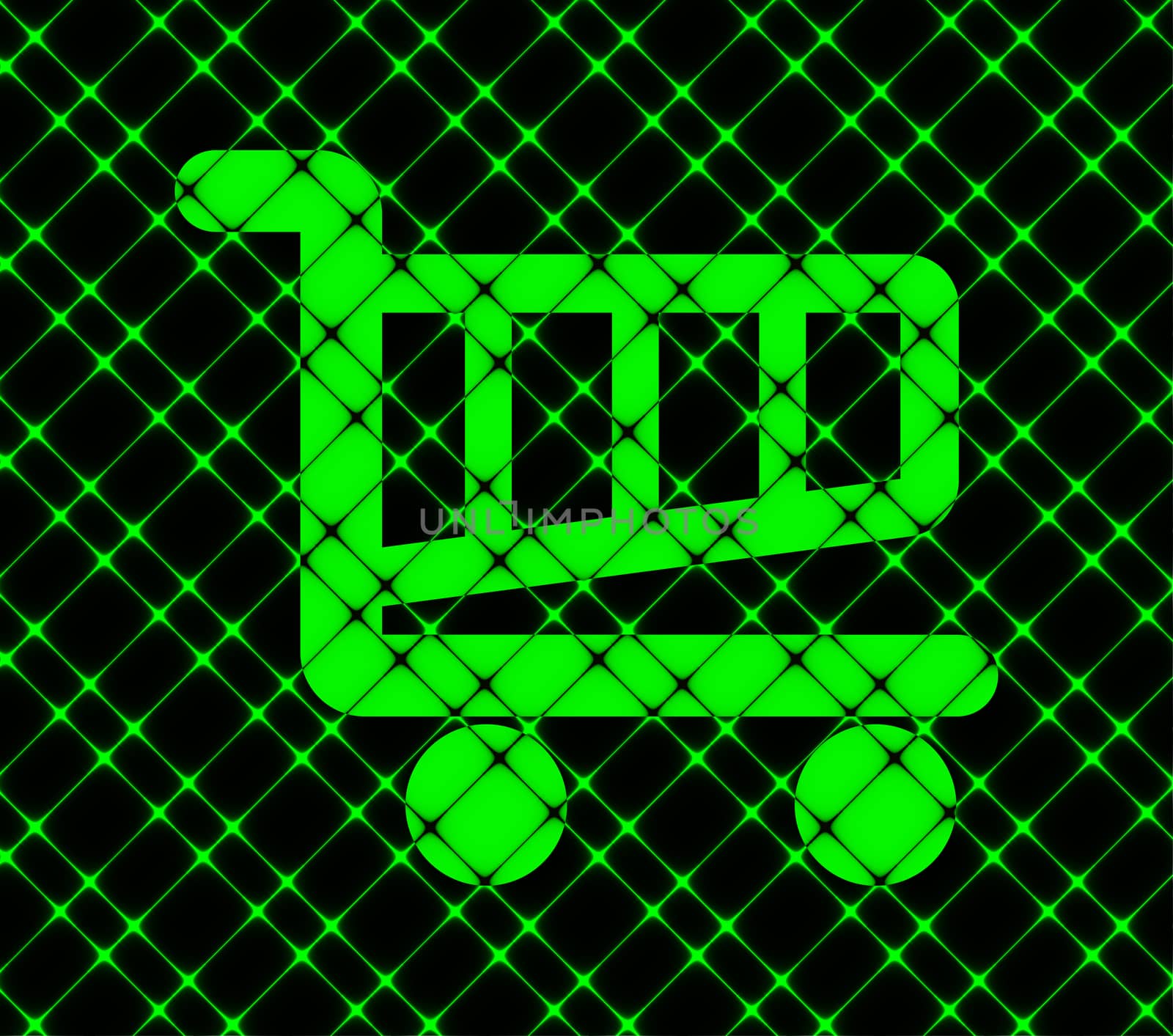 Shopping basket icon Flat with abstract background by serhii_lohvyniuk